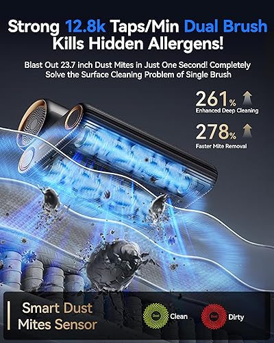Miniatura 4 de PureMatt Pro - Aspiradora de colchón AI de succión máxima de 35 Kpa 100% alérgenos, polvo y eliminación de pelo de mascotas Aspiradora de cama con