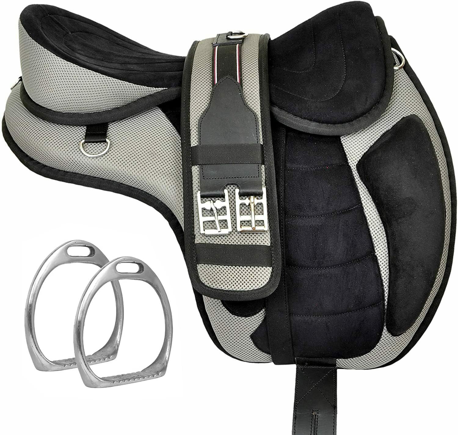 Selle Anglaise Synthétique Sans Arbre Freemax - Taille 14 à 18" - Plusieurs Couleurs