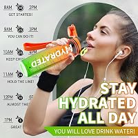 Mevoly 1 Literes BPA-Mentes Tritan Kulacs Időbeosztással, Narancssárga Sport Ivópalack Edzéshez és Túrázáshoz 4