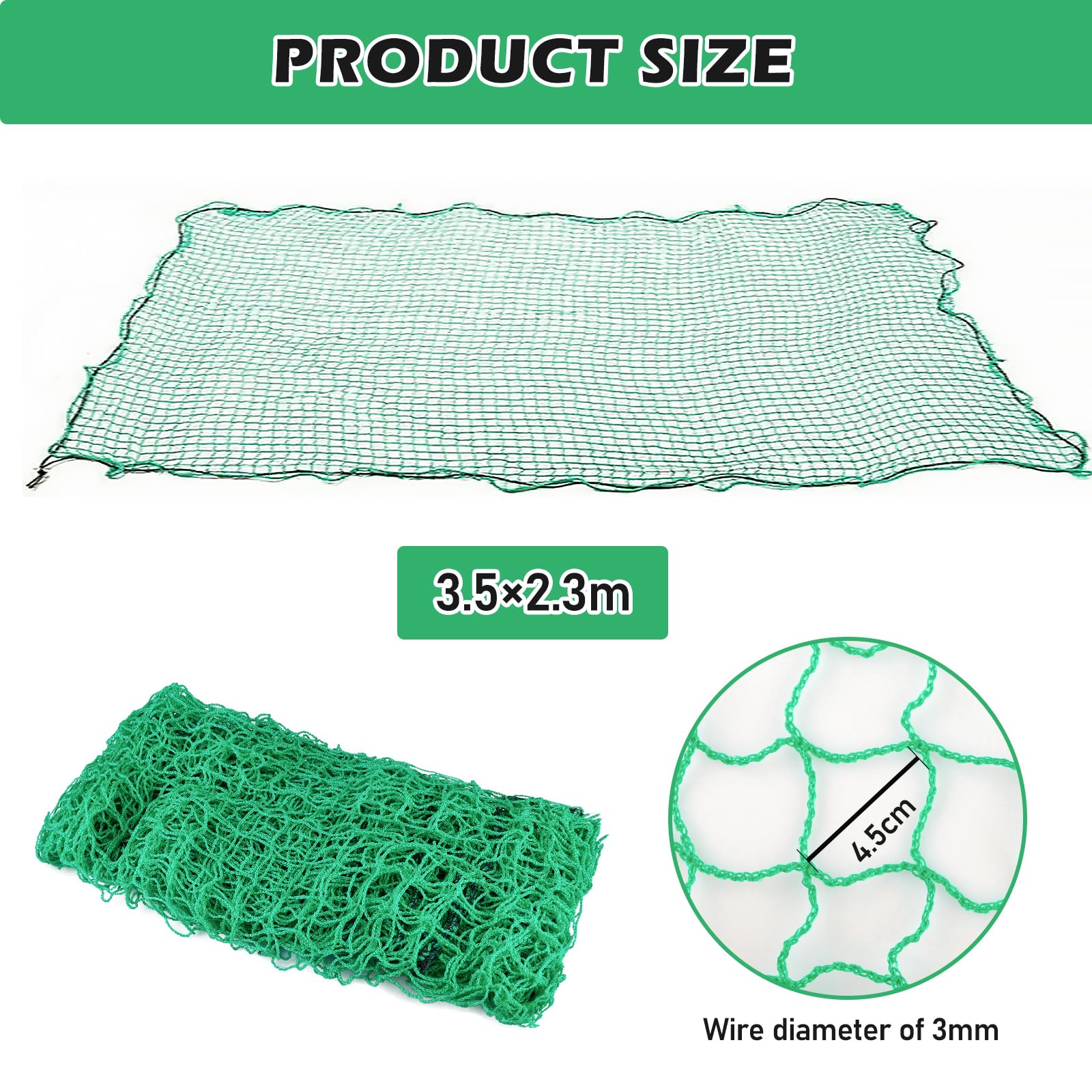 Filet De Remorque 2.3m*3.5m, De Transport Et De Sécurité De Chargement - Protection Sécuritaire Anti-Chute Avec Sac De Rangement