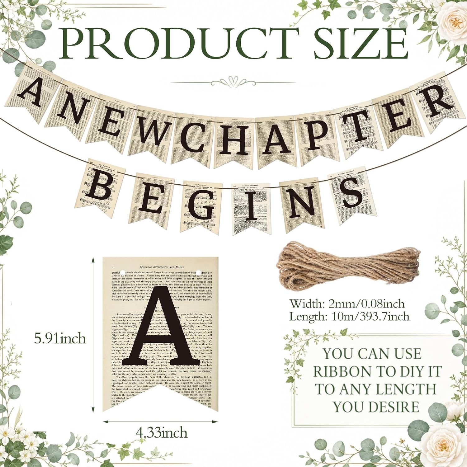 Gueevin Book Themed Party Decorations New Chapter Begins Baby Shower Banner