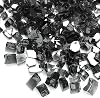 SHINESTAR 15 LB Fire Pit Glass, Reflective Fire Glass for Propane Fire Pit, Fireplace, 12 Inch, Black