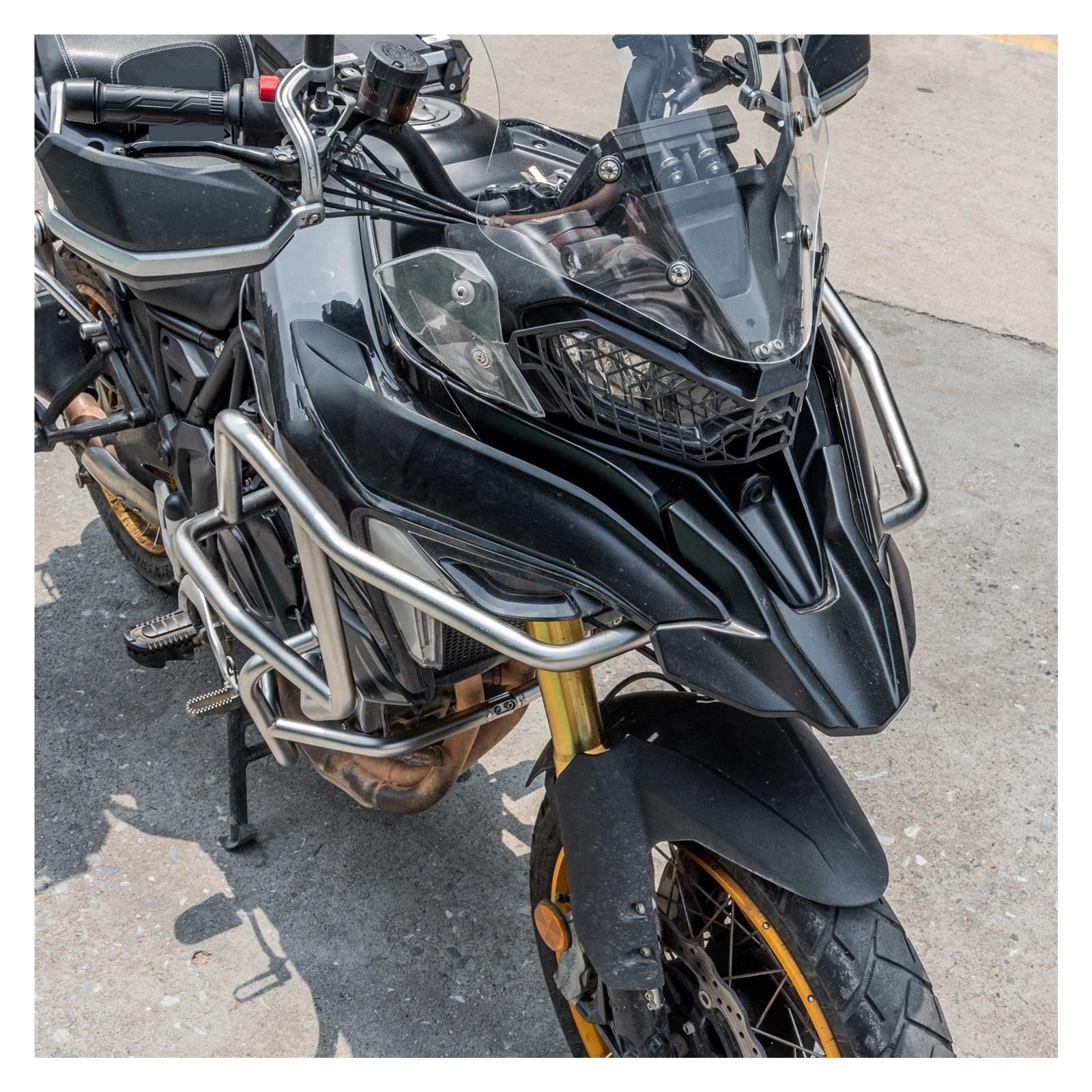 Paramotore Tubolare Per Benelli Per TRK702 Per TRK702X 2022 2023 Moto Barra Protezione Superiore Inferiore Protezione Motore Telaio Paraurti Protezione Anticaduta Motorcycle motore Paraurti
