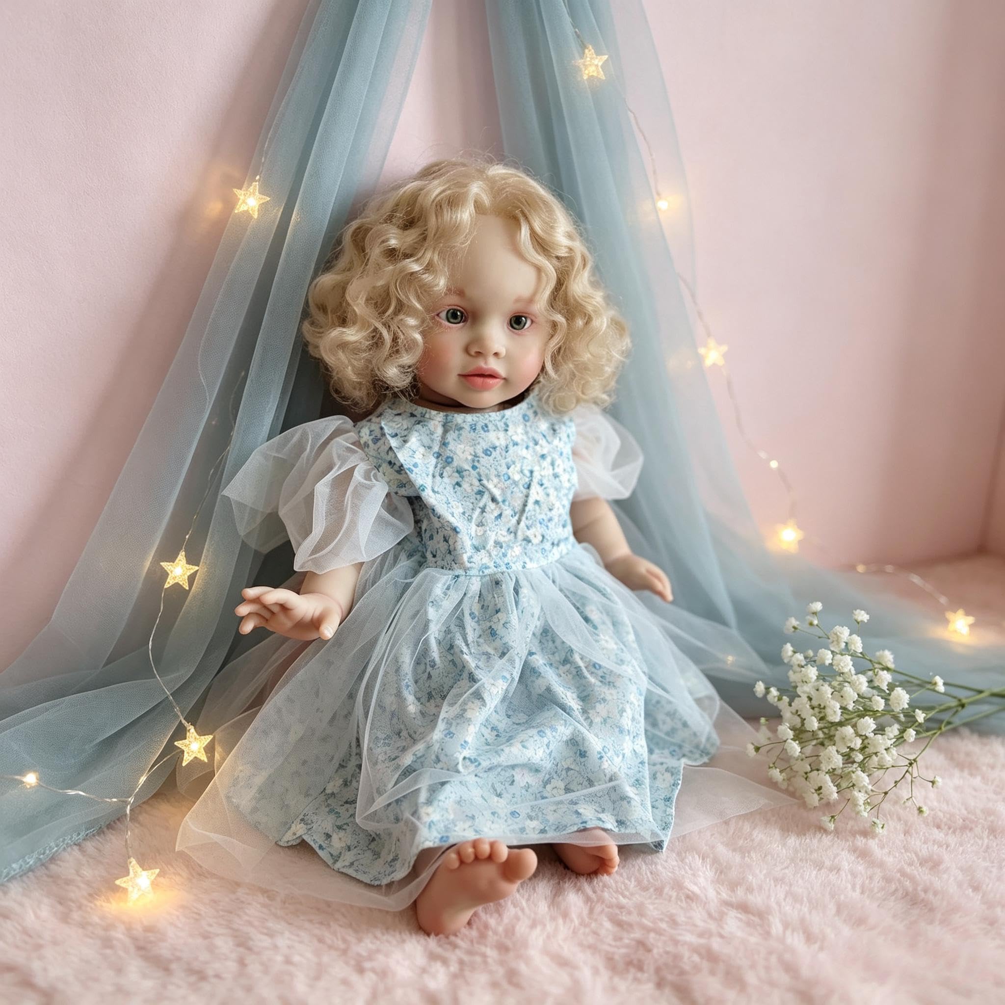 66 cm große Reborn-Kleinkind-Puppen, blondes Mädchen, Pippa, lebensechte Reborn-Babypuppe, realistische Kleinkind-Puppe, weicher Vinyl-Stoffkörper, echtes Leben, Baby-Puppe, Geschenke für