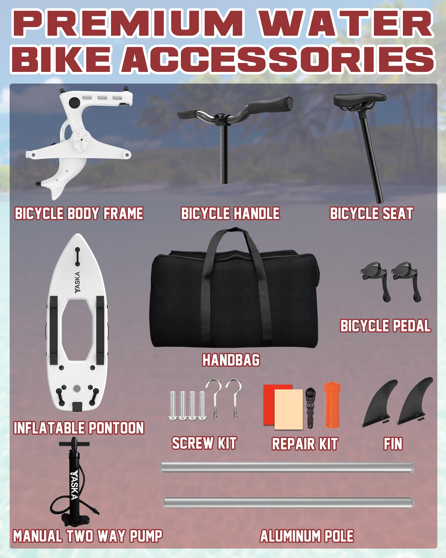 Water Bike Sea Bike Pedal Bike Recreational Surfing, Inflatable Kayak Bikeboat for Sport Fun Fishing, Water Bike Lake Bicycle Cycle Pedal Boat Inflatable Boat