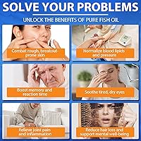 Vista 7 de Suplementos Omega 3 de aceite de pescado, cápsulas blandas de aceite de pescado, ácidos grasos que incluyen EPA y DHA para mujeres y hombres, 120