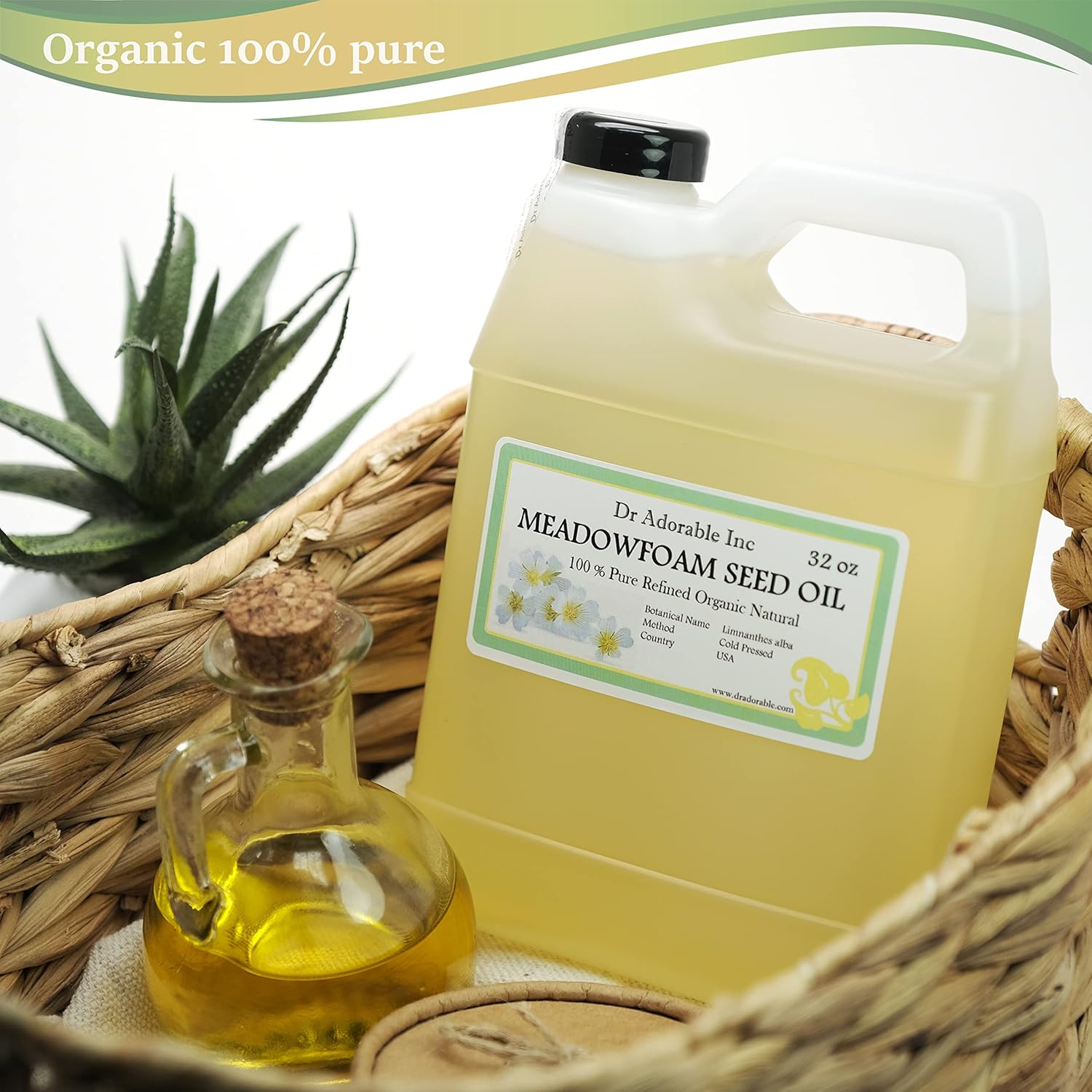 Dr Adorable - 32 oz - Meadowfoam Seed Oil - 100% Pure Natural Organic Cold Pressed - Image 2