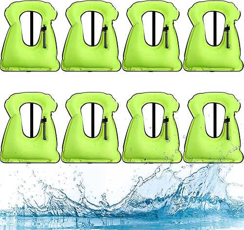 Jerify Chaleco inflable de esnórquel para adultos, chaleco de seguridad de natación ajustable, chaquetas portátiles para kayak, chalecos para nadar