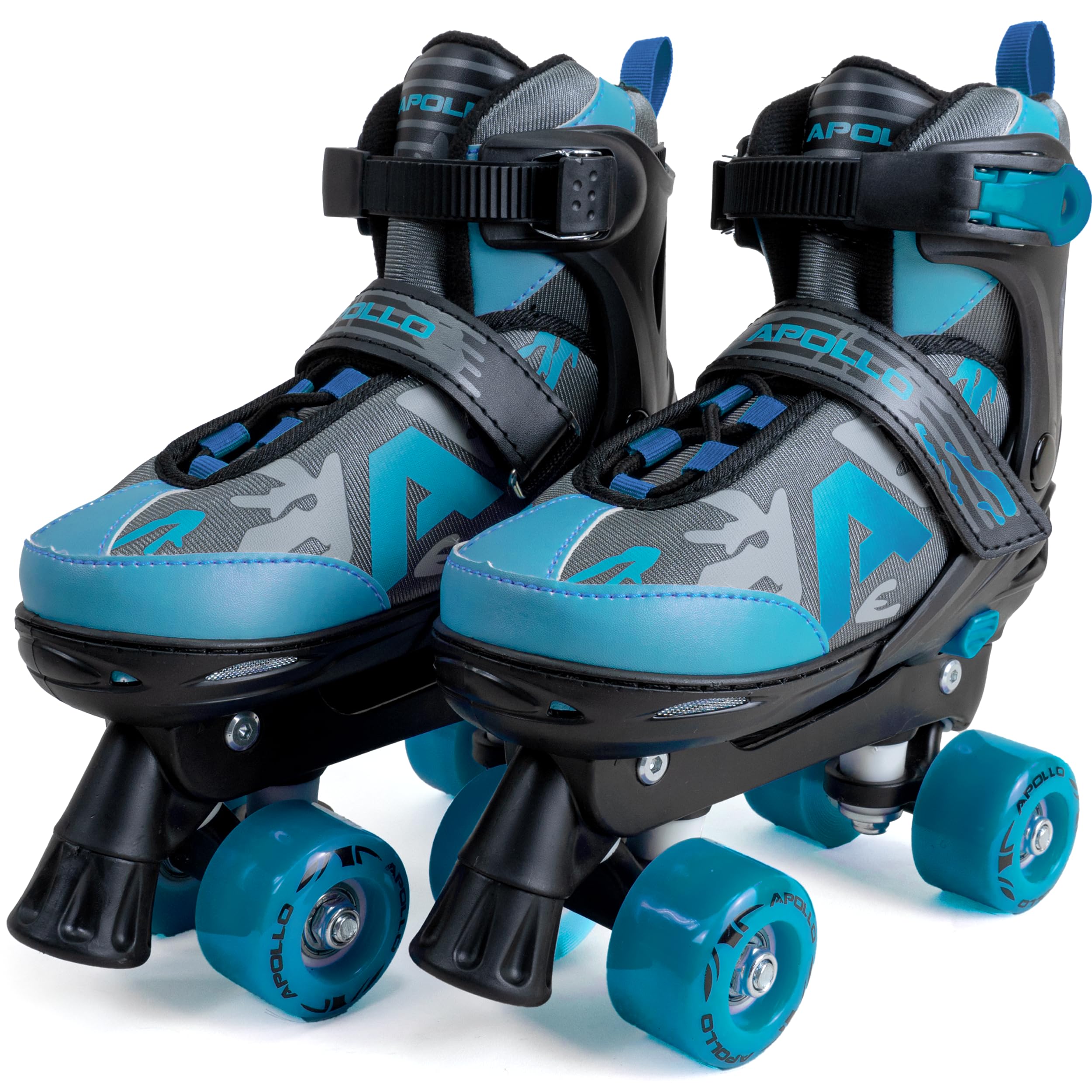 Apollo Champion Regolabile Quad Skate – Pattini a rotelle regolabili per bambini, comodi e regolabili, per ragazze e ragazzi, taglie 31-42