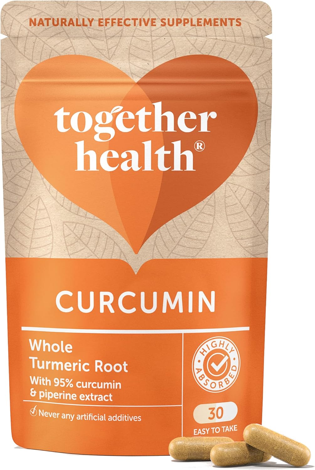 6 Pack Samen Gezondheid WholeVit Kurkuma & Curcumine 30 Capsule