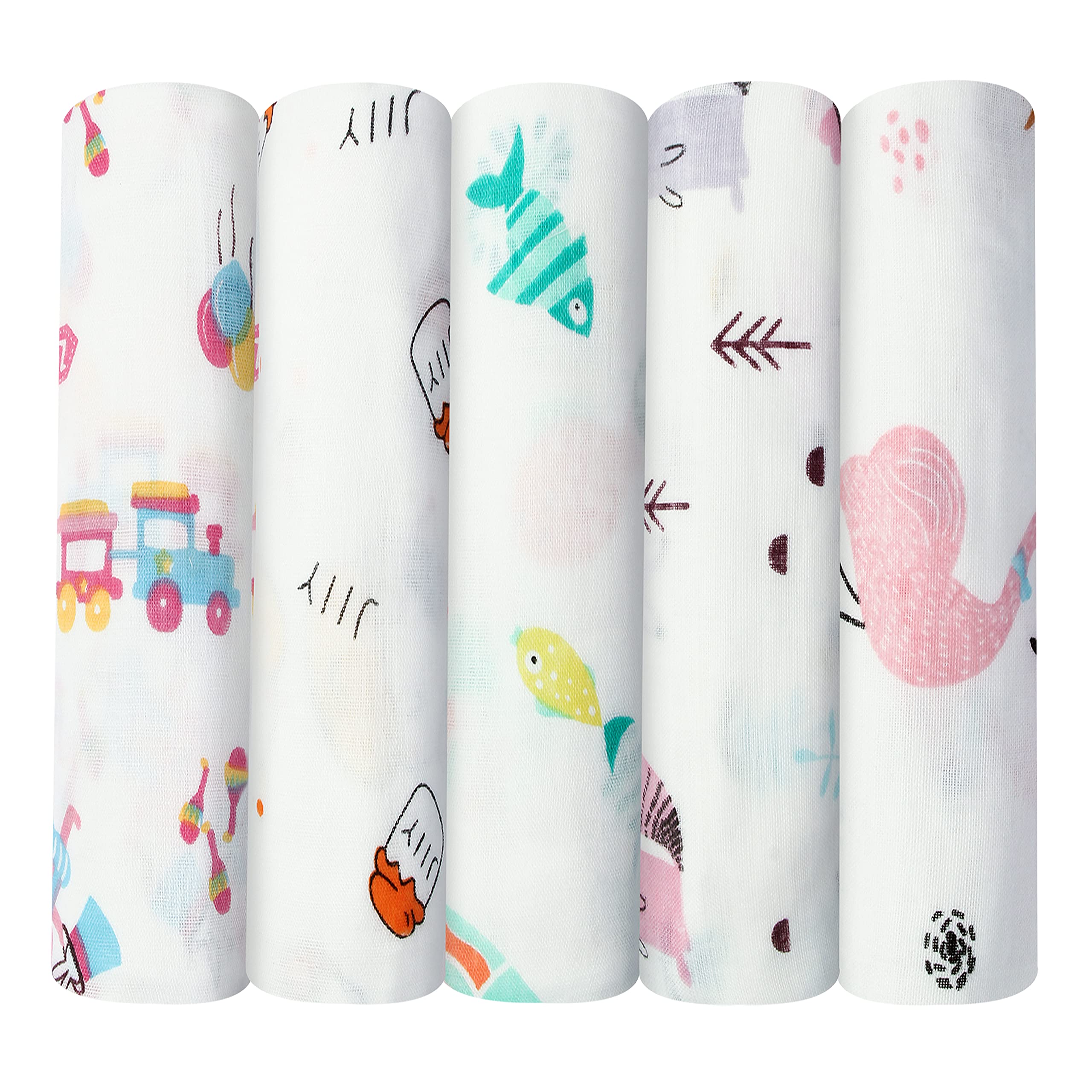 Gasas Bebe Algodon Muselina - Muselinas Toalla Bebe Algodon 80x80 - Mantasde Verano Envolventes Cosas Gasas para Bebes Recien Nacidos Productos - Sabanas Cuna 5 Set Swaddle Wrap