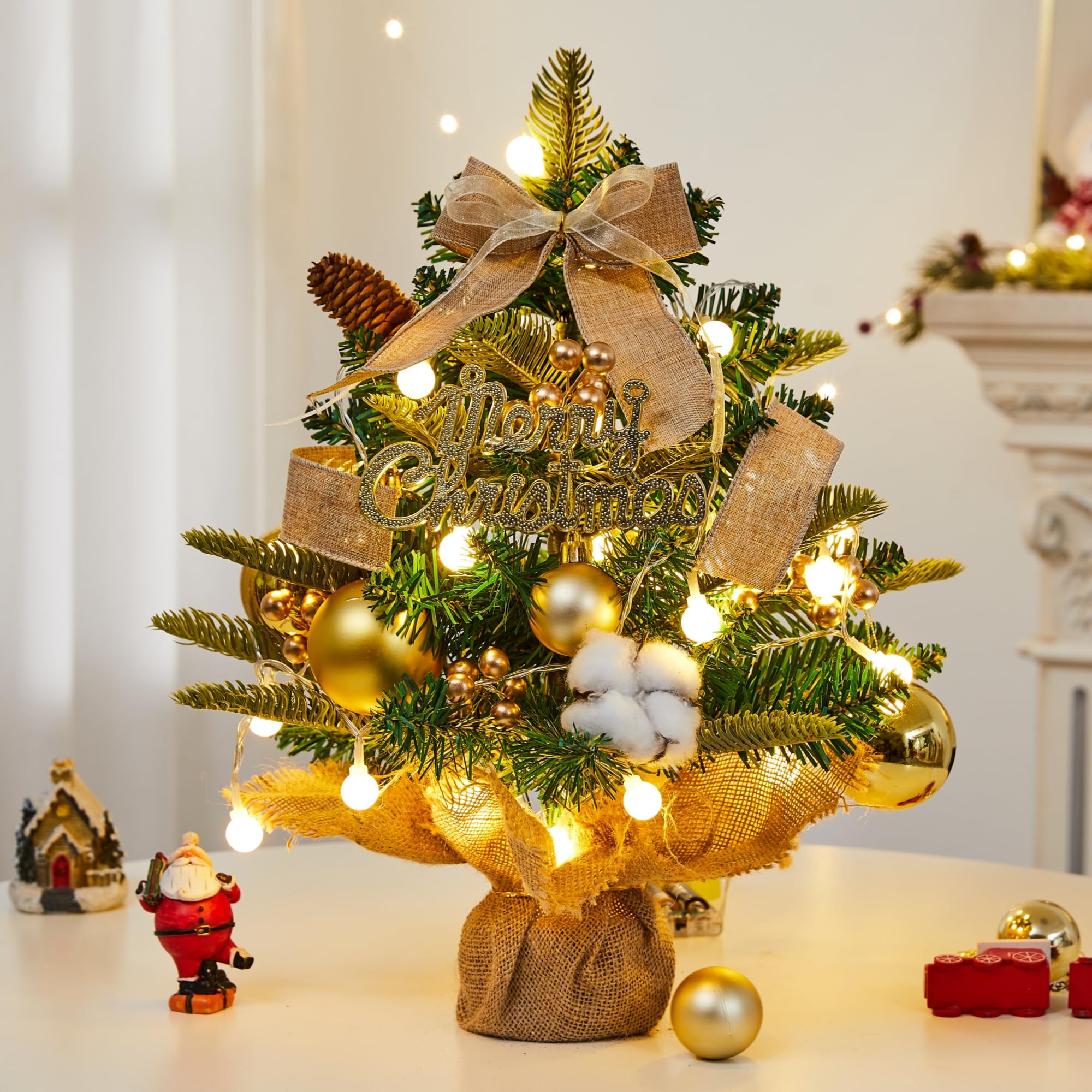 Amazon.co.jp: 【2025新登場】 クリスマスツリー 卓上 ミニツリー 45cm