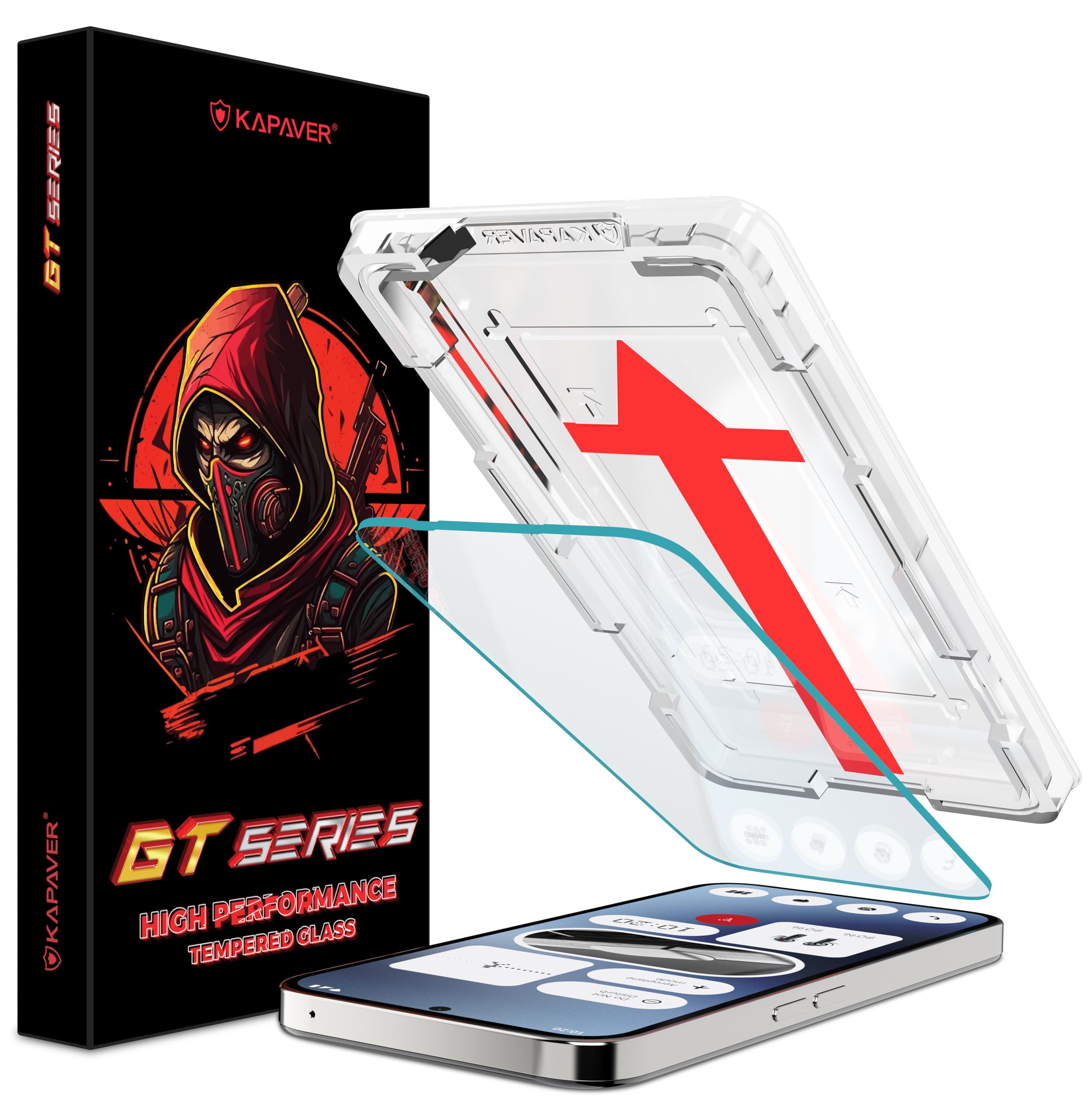 KAPAVER GT Series Clear Tempered Glass Screen Guard Protector for Nothing Phone 2A & Nothing Phone 2A Plus (Clear-1Pack)