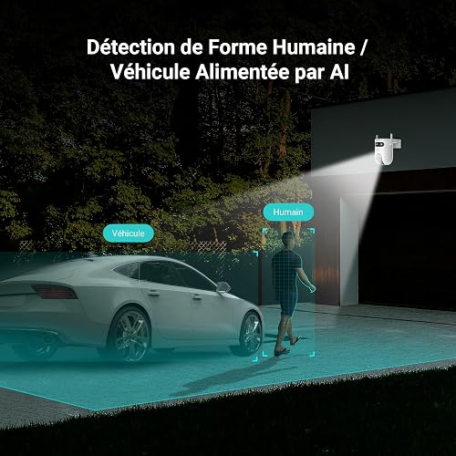 EZVIZ H9C 3K+3K Caméra Surveillance Wifi Extérieure à Double Objectif, 360° PTZ camera, Suivi Auto, Détection de Forme Humaine/Véhicule,Défense Active,Vision Nocturne Couleur 40M, Audio Bidirectionnel - 5