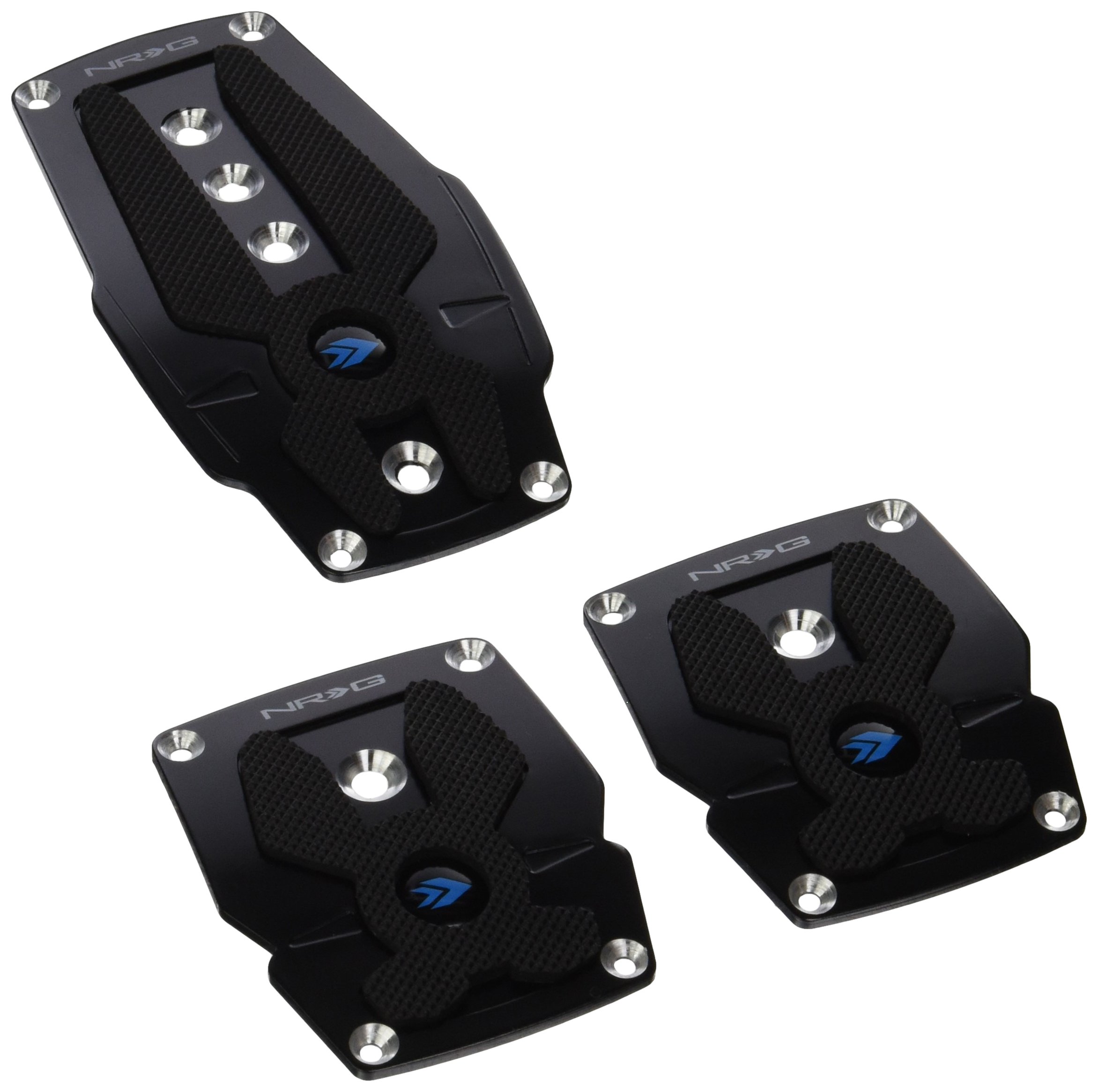 NRG Innovations PDL-200BK Brushed Black Aluminum Sport Pedal with Black Rubber Inserts MT : Automotive