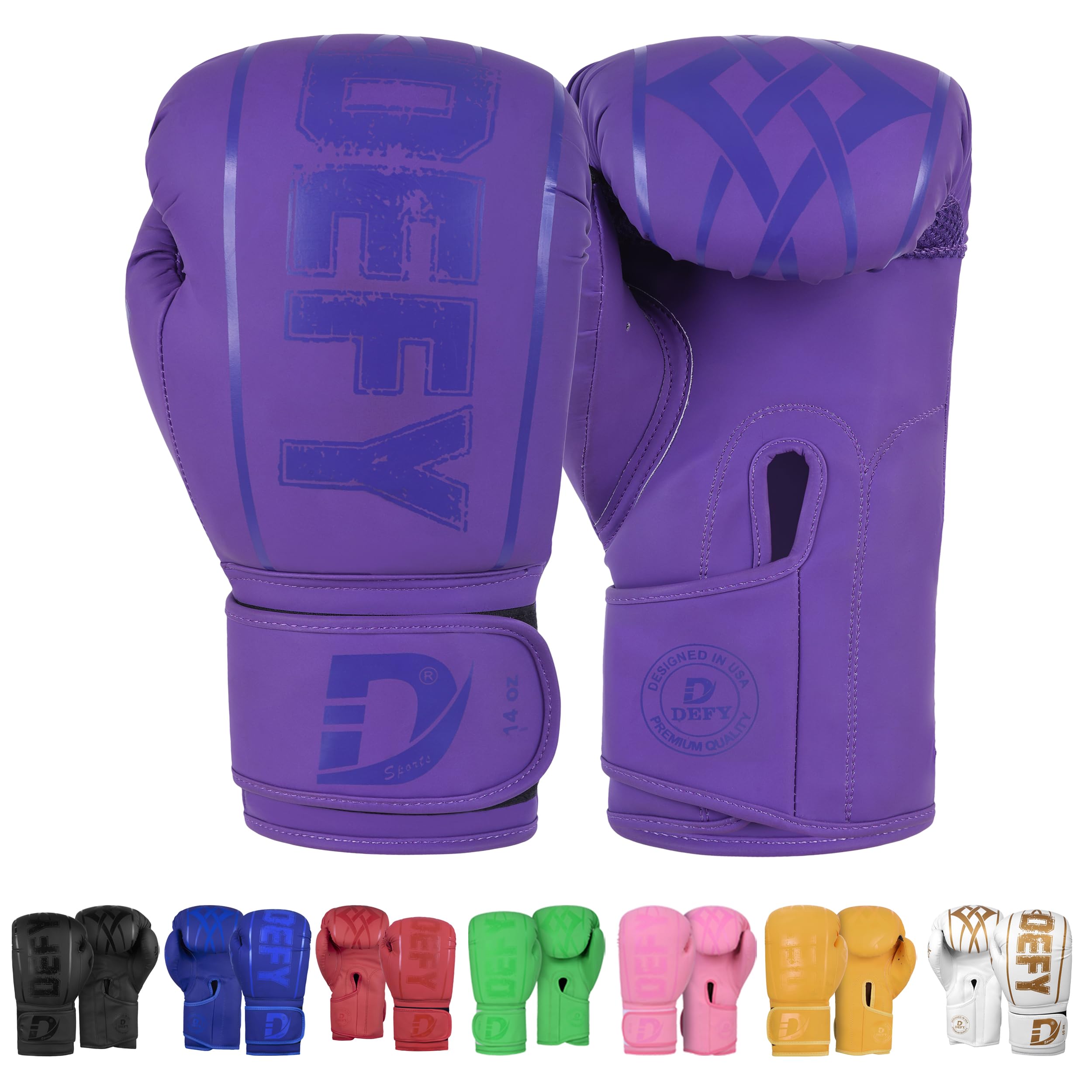 DEFY Boxing Gloves for Men & Women - Premium Quality Synthetic Leather Boxing Gloves for…