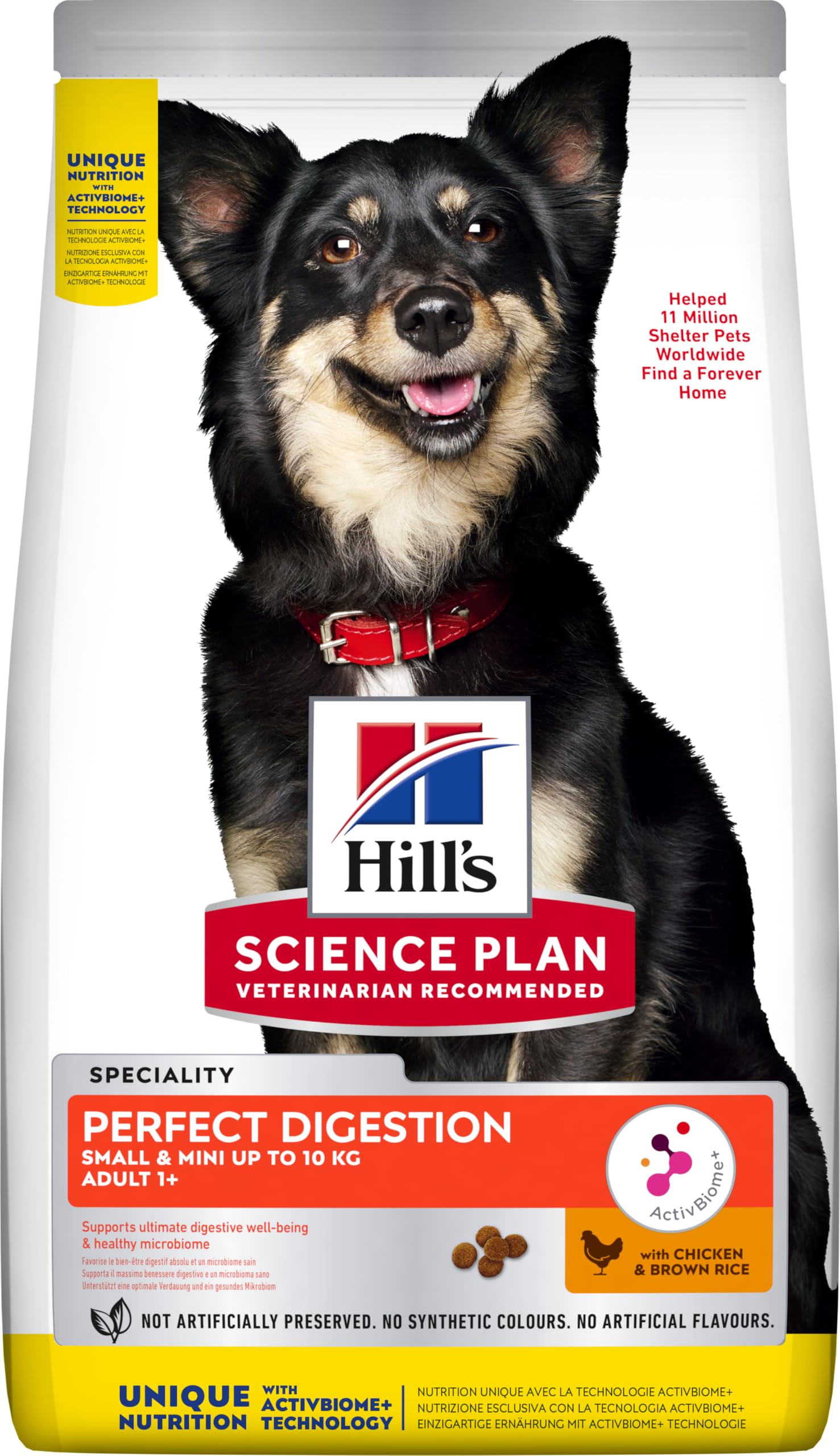 Hill’s Science Plan Perfect Digestion Small & Mini Adult 1+ Dog Food with Chicken & Brown Rice 1.5kg
