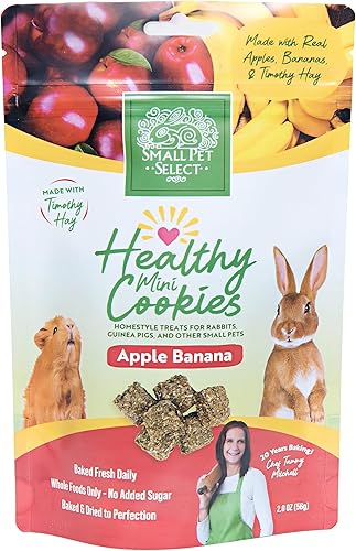 Miniatura 3 de Small Pet Select Healthy Snackers - Mini galletas de plátano de manzana, 2 onzas