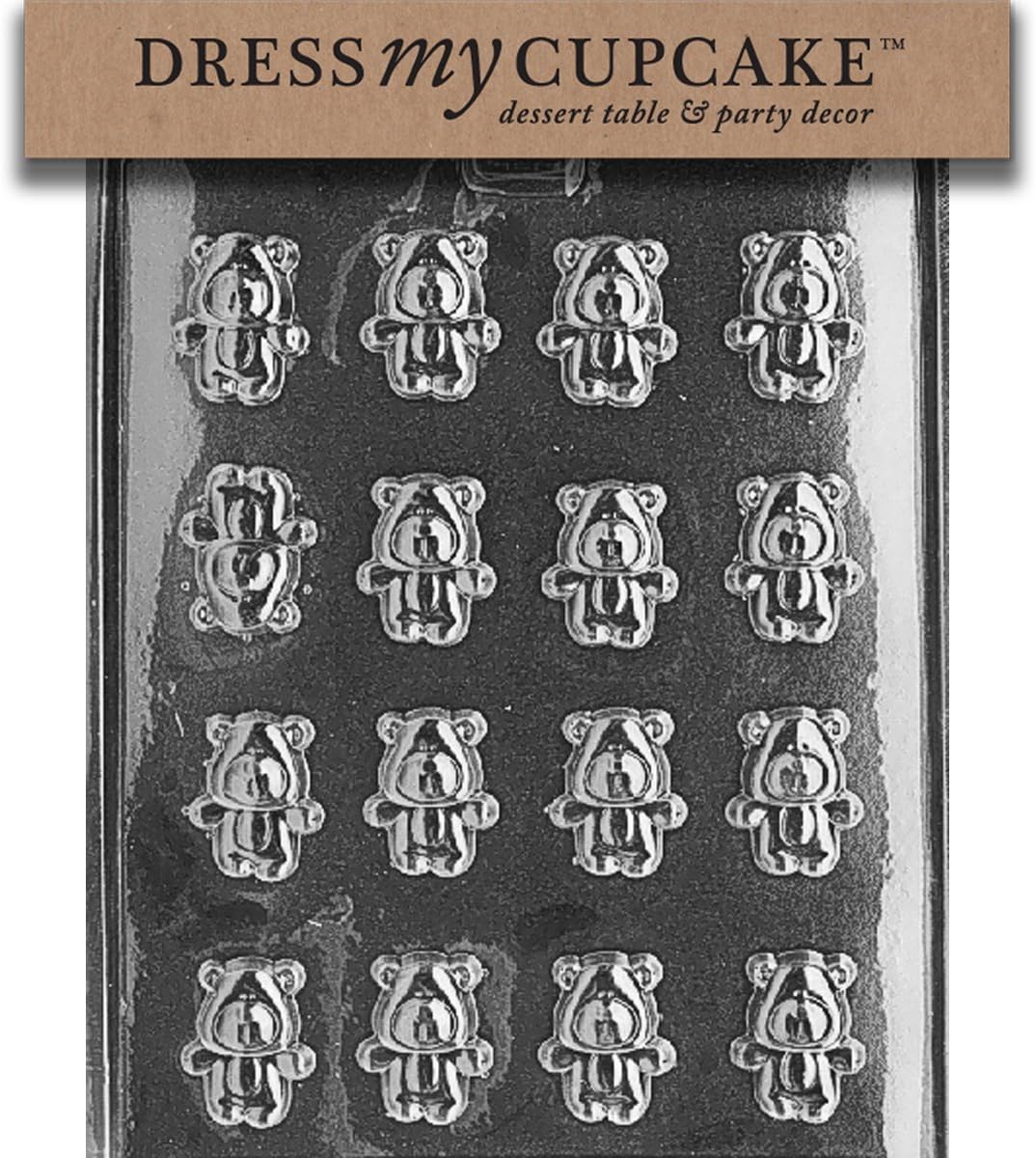 Dress My Cupcake Chocolate Candy Mold, Bite Size Teddy Bear's