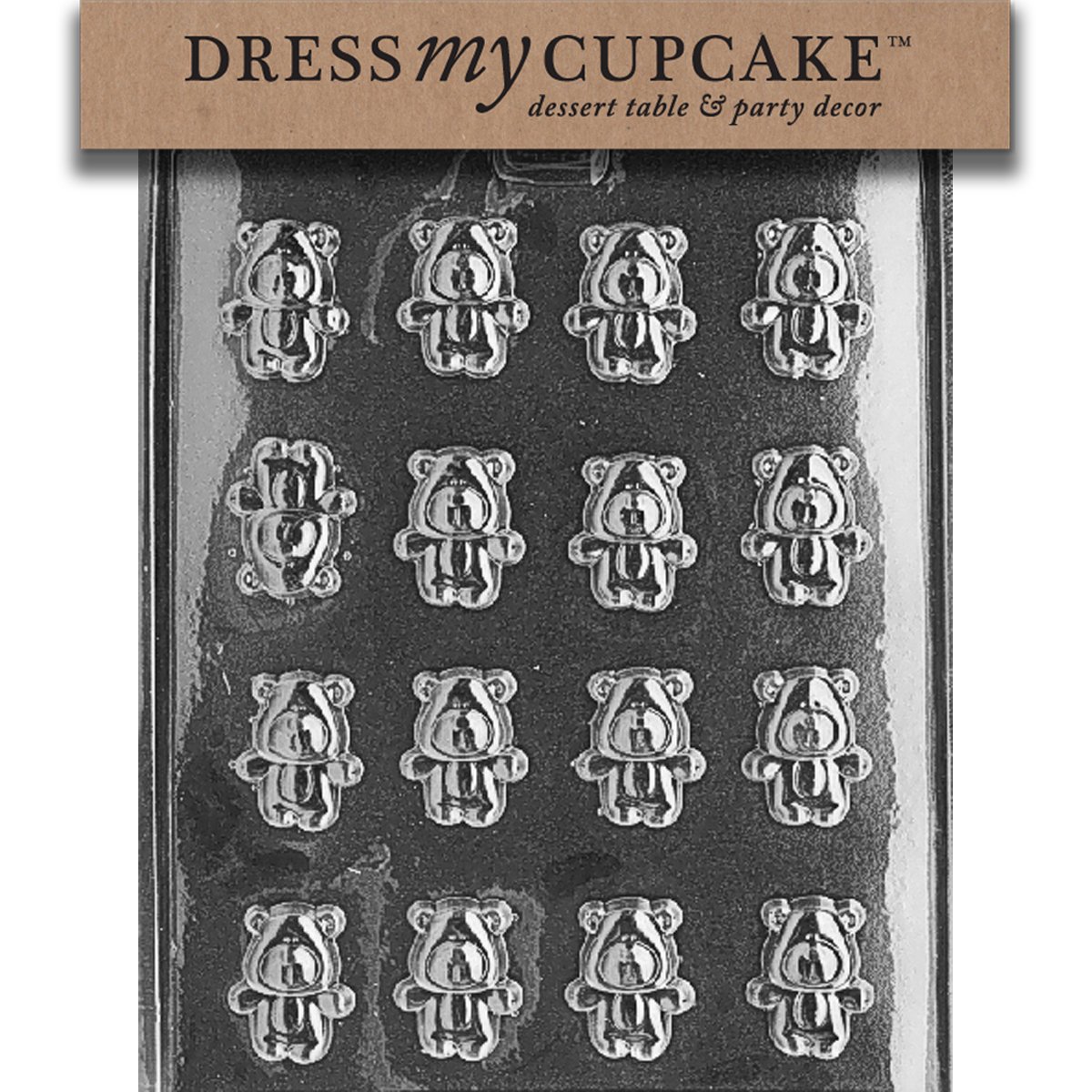Dress My Cupcake Chocolate Candy Mold, Bite Size Teddy Bear's