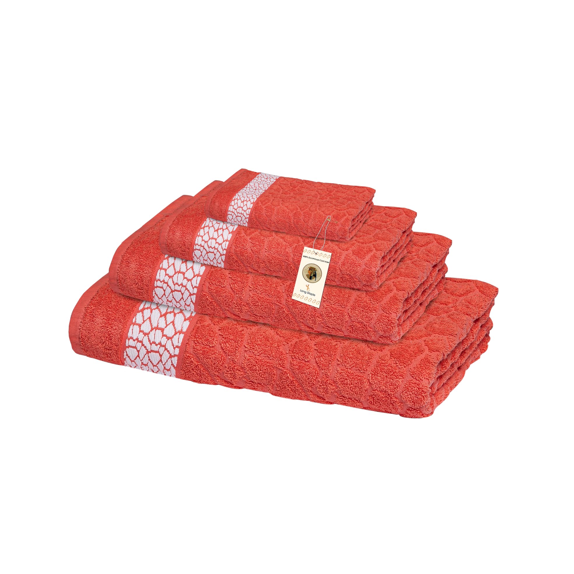 LONG STAPLE egyptian cotton towel set extra absorbent luxury design made in egypt sharm design 30x30 50x95 70x140 90x160 (scarlet, 30x30 50x95 70x140 90x160)