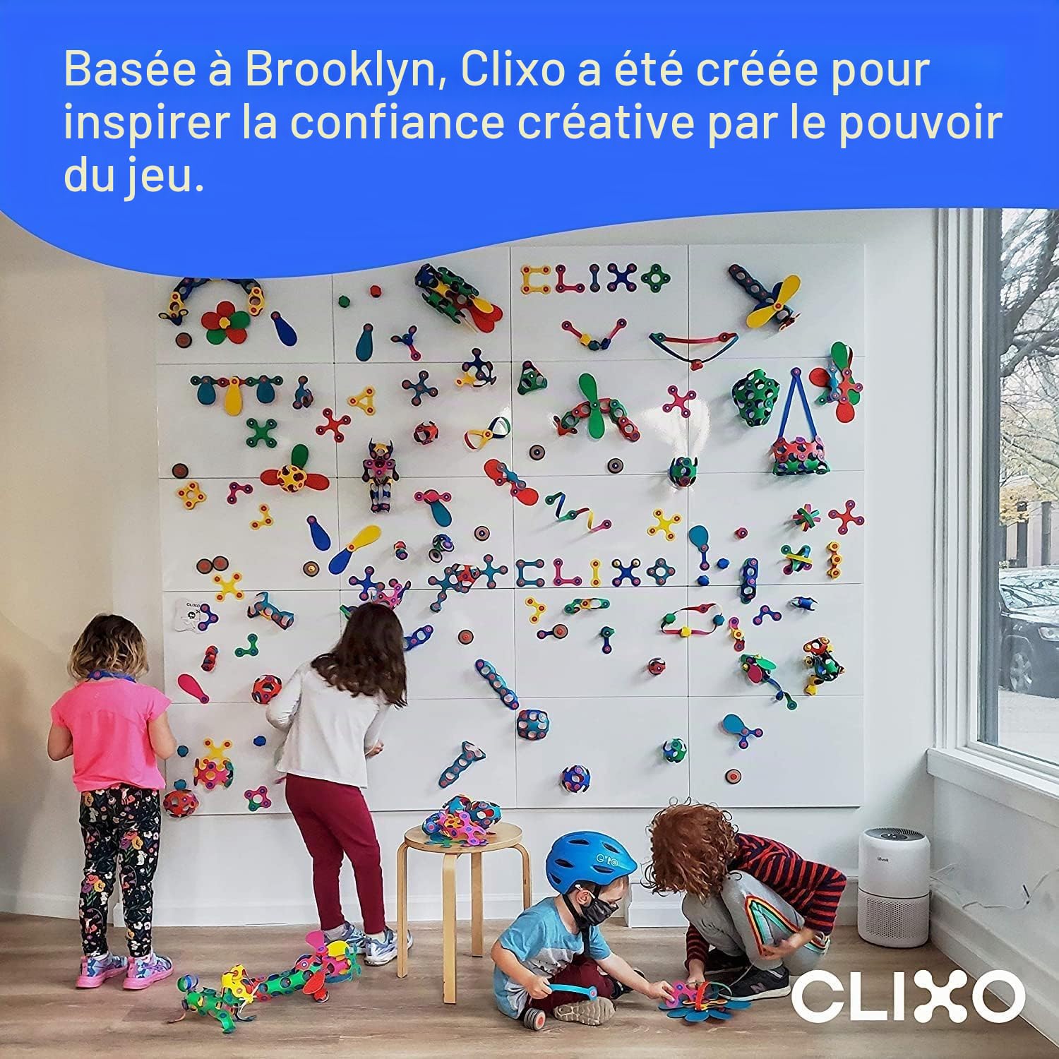 Clixo - Rainbow Pack (Multicolore) - Jeu de Construction Magnetique, Flexible, Durable et Imaginatif – 42 pièces – Dès 4 Ans