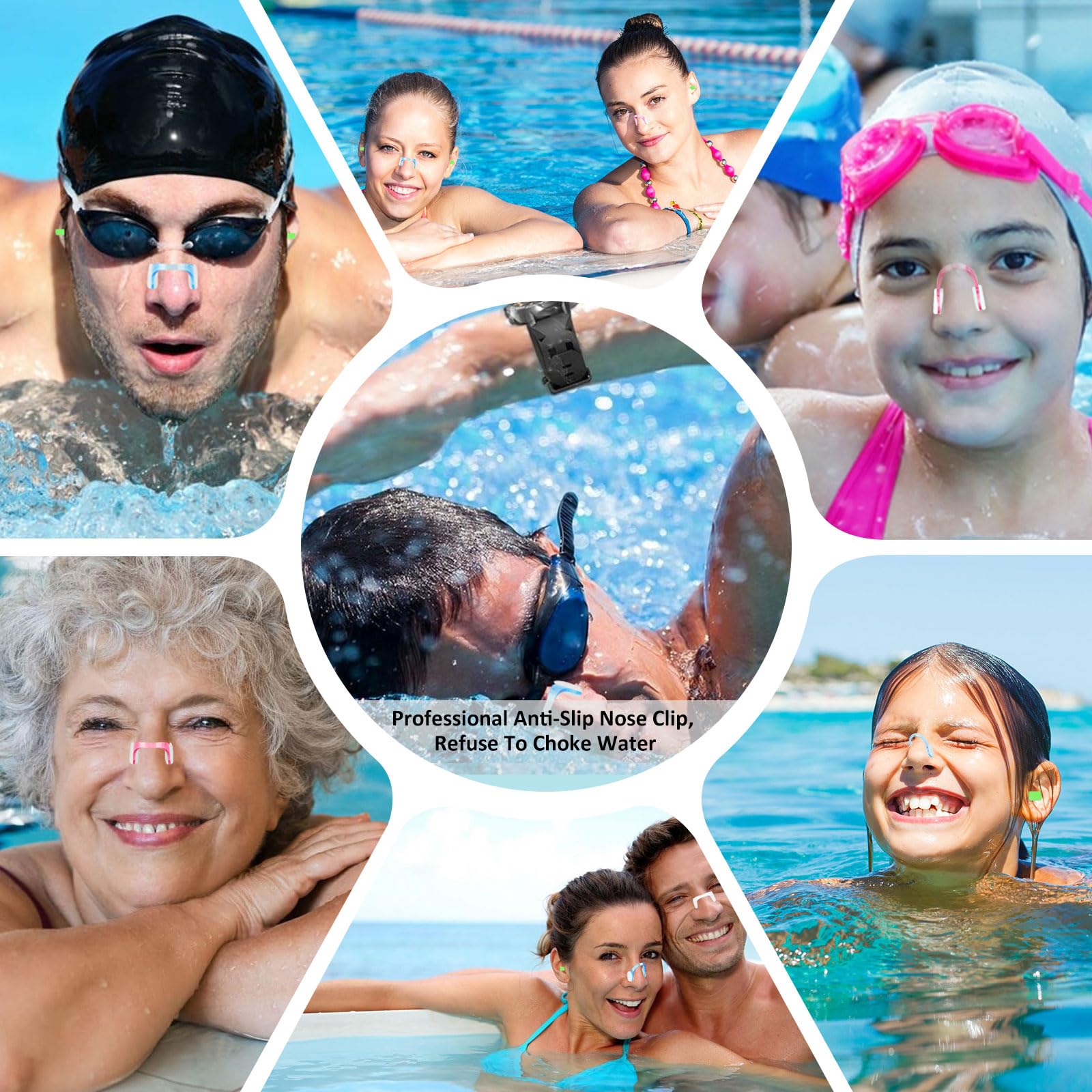 Erhigher Pince-nez Pour La Natation, Antidérapant, étanche