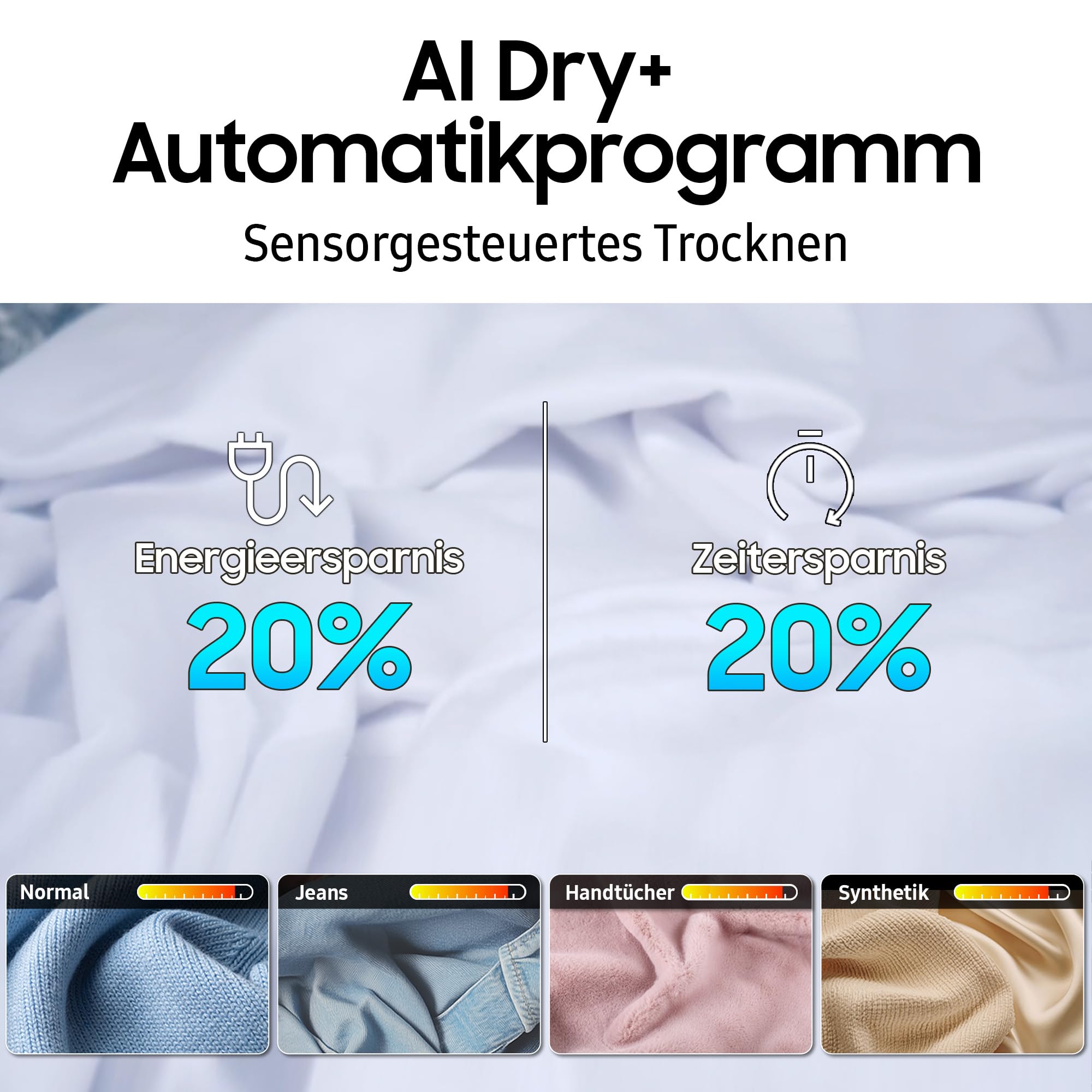 Samsung DV90DG6845LBU2 Wärmepumpentrockner DV6400D, 9 kg, EEK: A, AI Wäschetrockner mit Klartext-Display, AI Dry+ & Control, SuperSpeed, Hygiene Programm, SmartThings-App, Schwarz