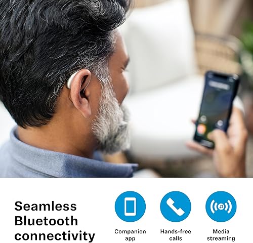 Miniatura 5 de Sennheiser Audífonos Bluetooth transparentes para todo el día, audífonos OTC con Bluetooth, sonido autoajustable, programable, aprobado por la FDA,