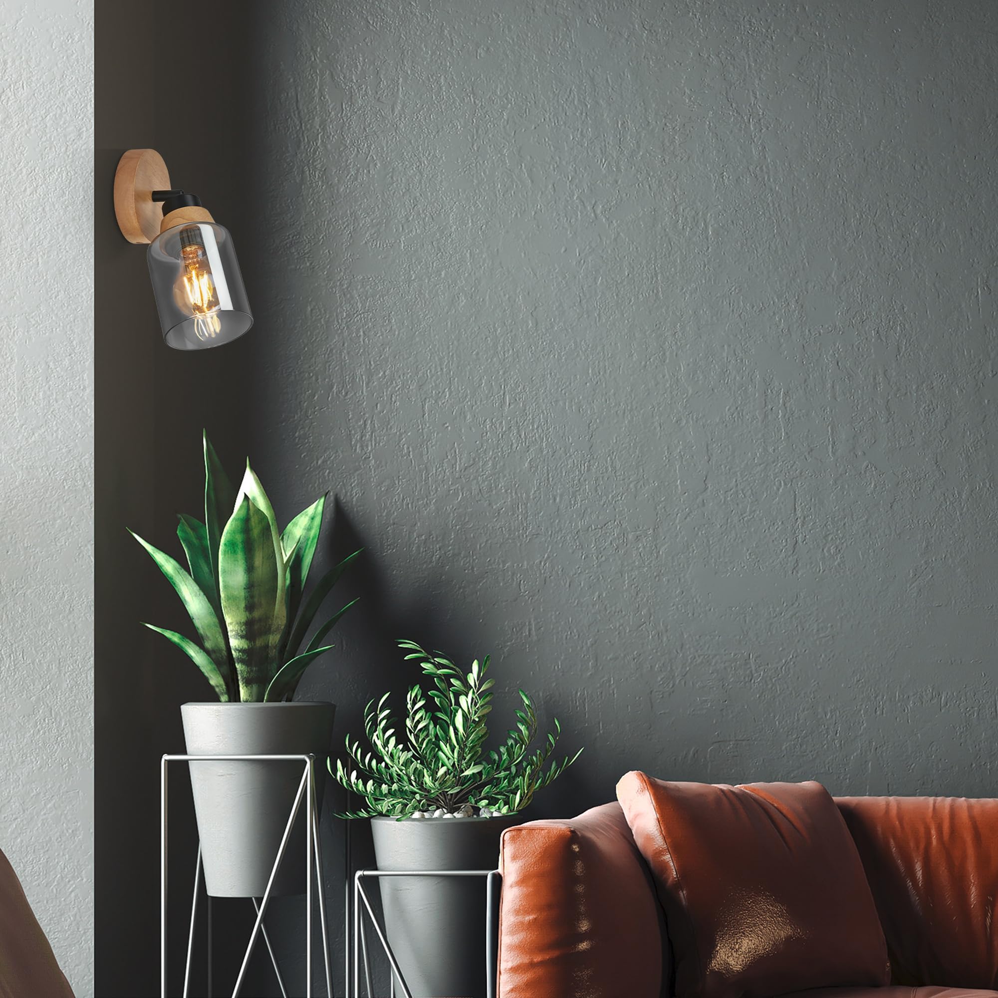 BRILONER - Lampa do czytania, lampa wewnętrzna, lampa, lampa wewnętrzna, obrotowa, lampa do salonu, czarna
