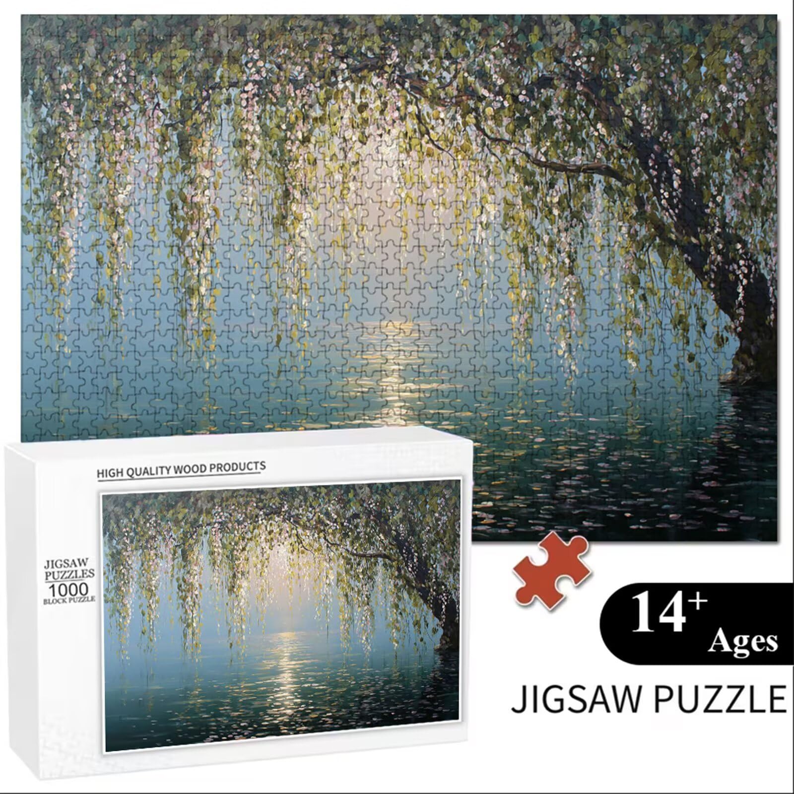 Puzzle 1500 Piezas Adultos Árbol & Verano, Rompecabezas con Letras Traseras y Póster, Pasatiempo Antiestrés, Decoración de Pared, Regalo Decorar Mujer Hombre 87 x 57 cm (14 Años +) P3#316