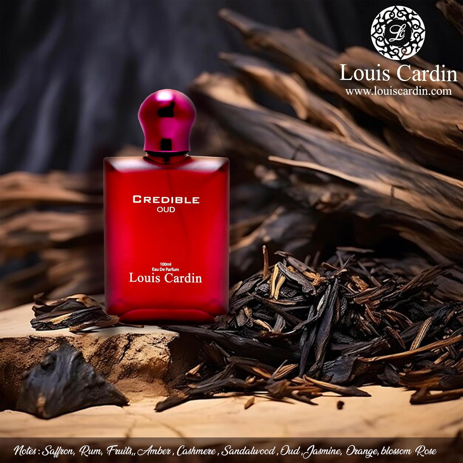 Louis Cardin Credible Oud - Seductive Oud Perfume for Men - Oud Cologne For Men - Oud for Glory