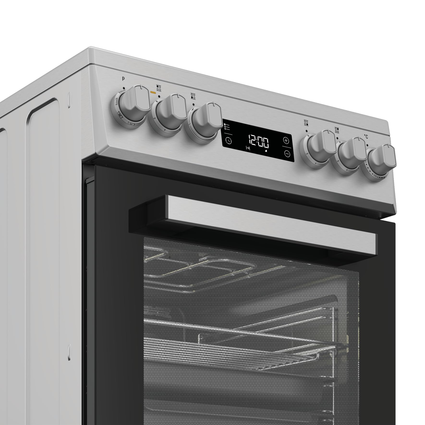 Bauknecht Standherd B5V8LMX / Heißluftbackofen mit 8 Funktionen/Kochfeld mit 4 Kochzonen/Hydrolyse-Reinigungsfunktion/Garraumvolumen 60 Liter/Edelstahl-Optik