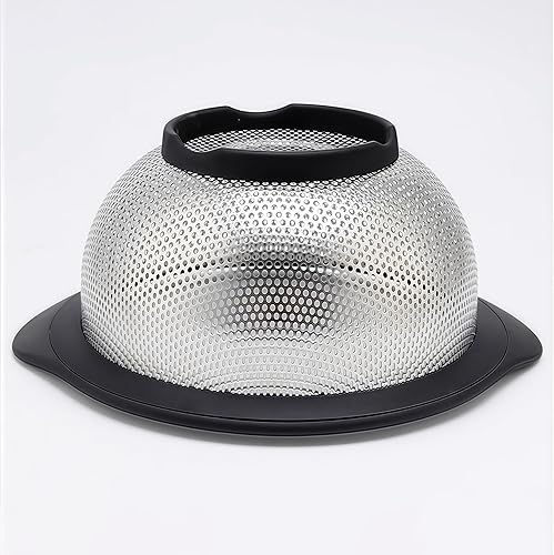 Miniatura 6 de Colador de acero inoxidable para coladores de metal y coladores de alimentos, juego de coladores de fregadero pequeños y grandes, agarre