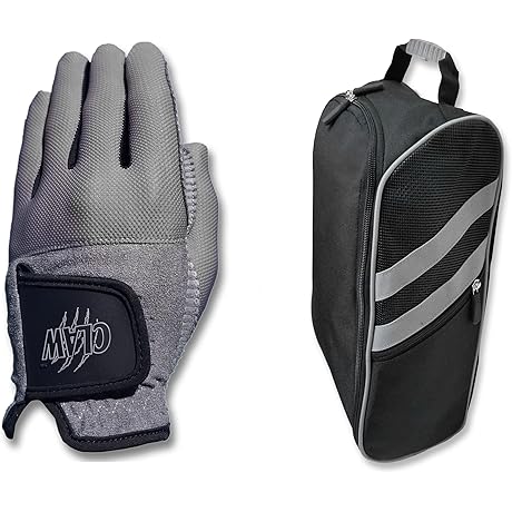 Claw PRO Golf Glove and Modern Golf Shoe Bag Combo