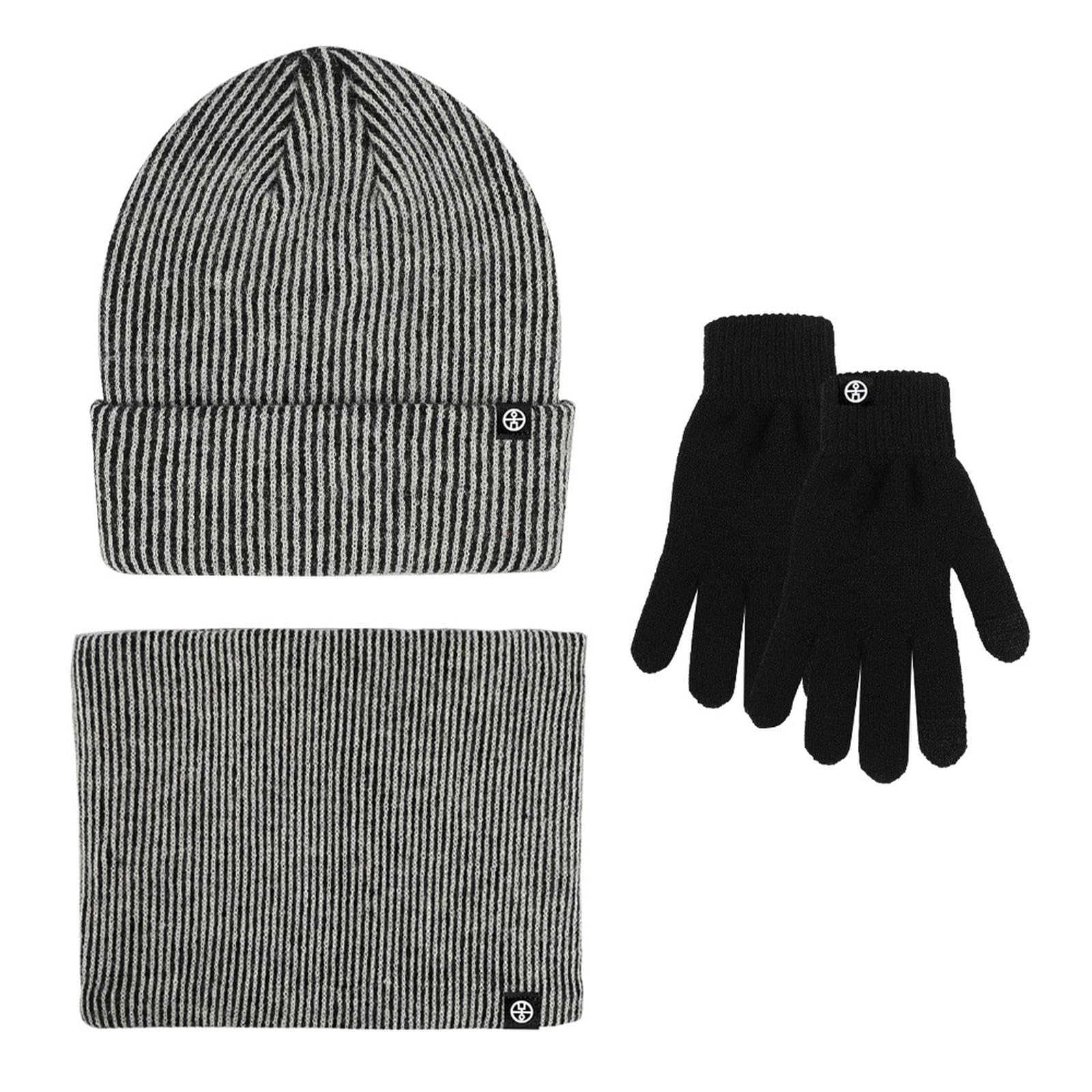czapka szalik i rękawiczki zestaw damski zimowy męski i damski szalik beanie z ekranem dotykowym zestaw rękawiczek 3-częściowy zestaw dzianinowa czapka ciepłe rękawiczki długi szalik