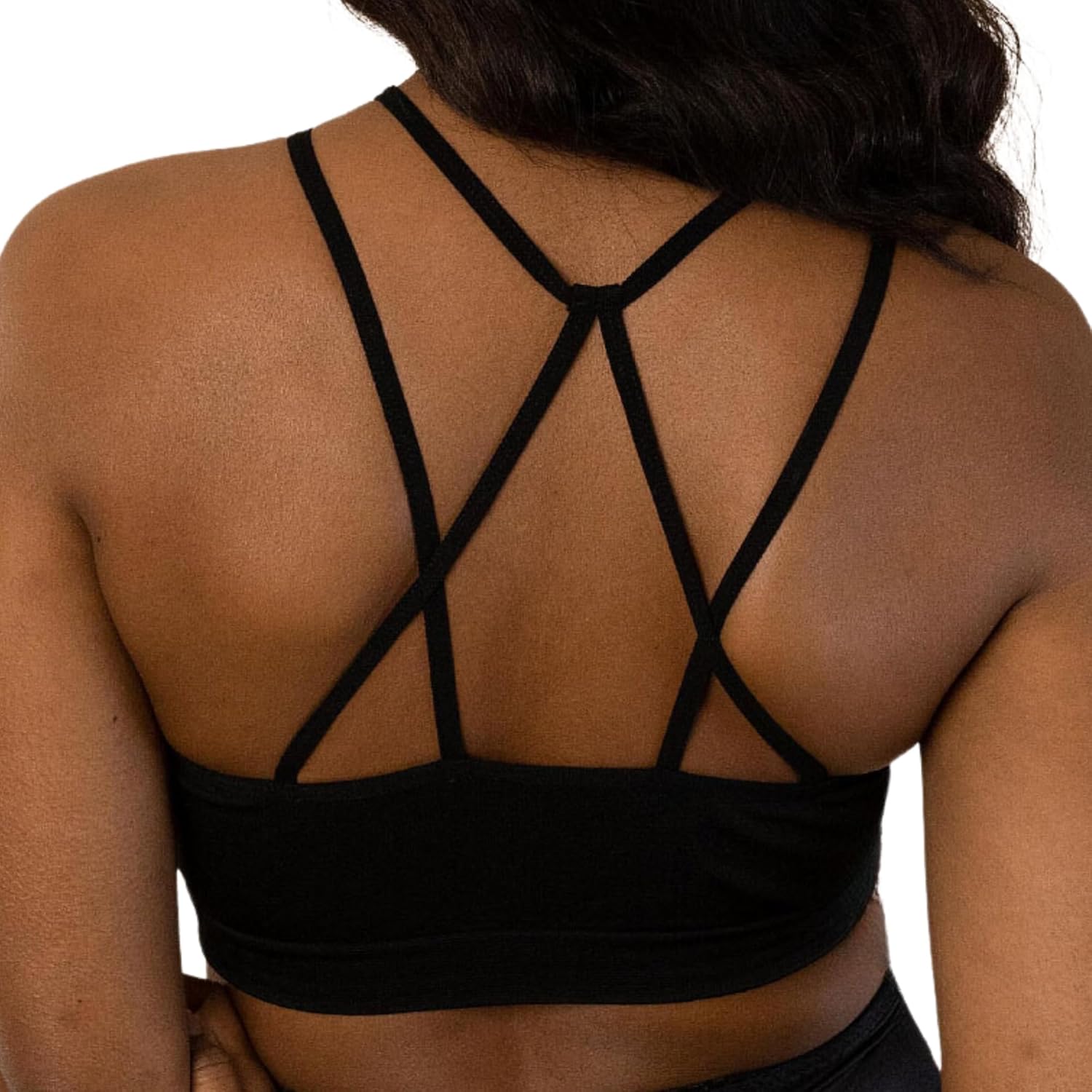 Coobie Women's Seamless Halter Neck Criss Cross Bra Comfort Everyday Bra - Image 3