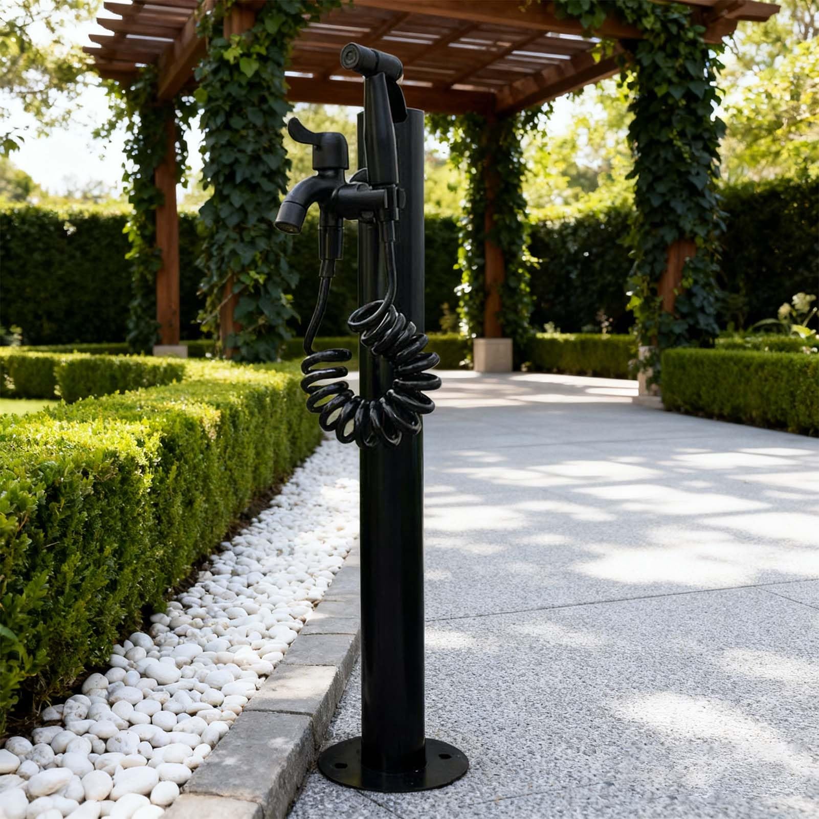 XDLEDMKIZ Heavy Duty Freestanding Outdoor Water Faucet Post Stand 37.4'' Anti-Frost Crack - for Courtyards Irrigation & Washing