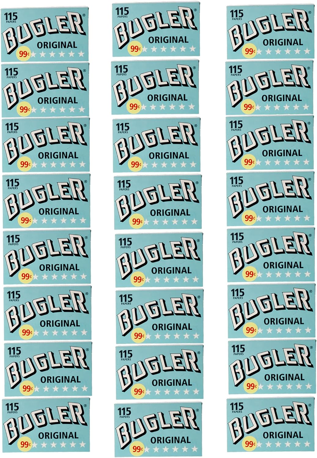 Bugler Cigarette Rolling Paper - 115 Leaves per Booklet - Pack of 24