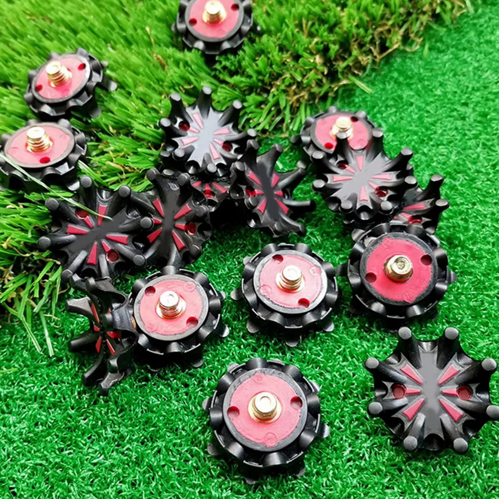14 pezzi scarpe da golf tacchetti antiscivolo Golf Spikes perni di ricambio borchie torsioni veloci girare vite borchie vite chiodi scarpe