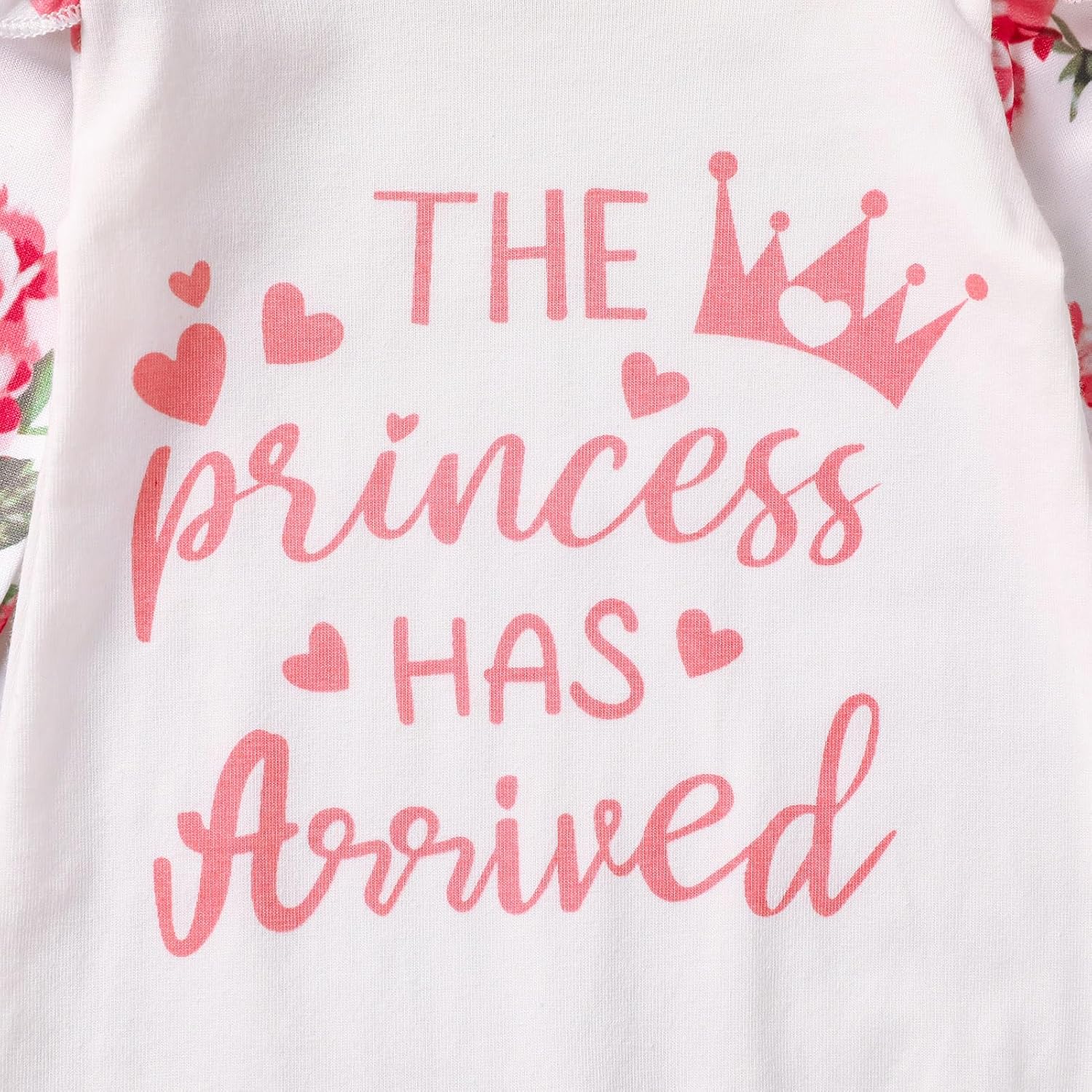 GRNSHTS Newborn Baby Girl Romper Infant Letter Print Jumpsuit Floral Bodysuit+Hat+Headband+Gloves Coming Home Clothes Outfits - Image 4