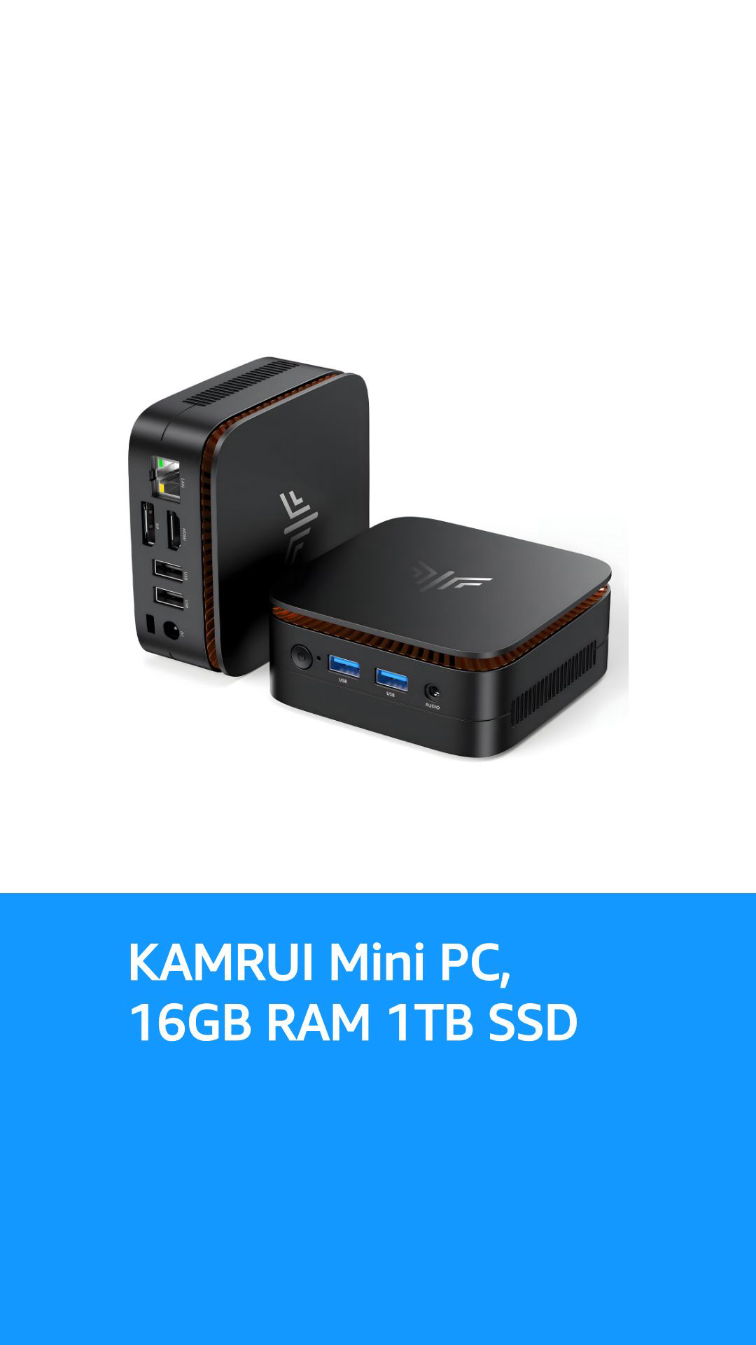 KAMRUI Pinova P1 Mini PC, AMD Ryzen R2544 Processor Quad-Core