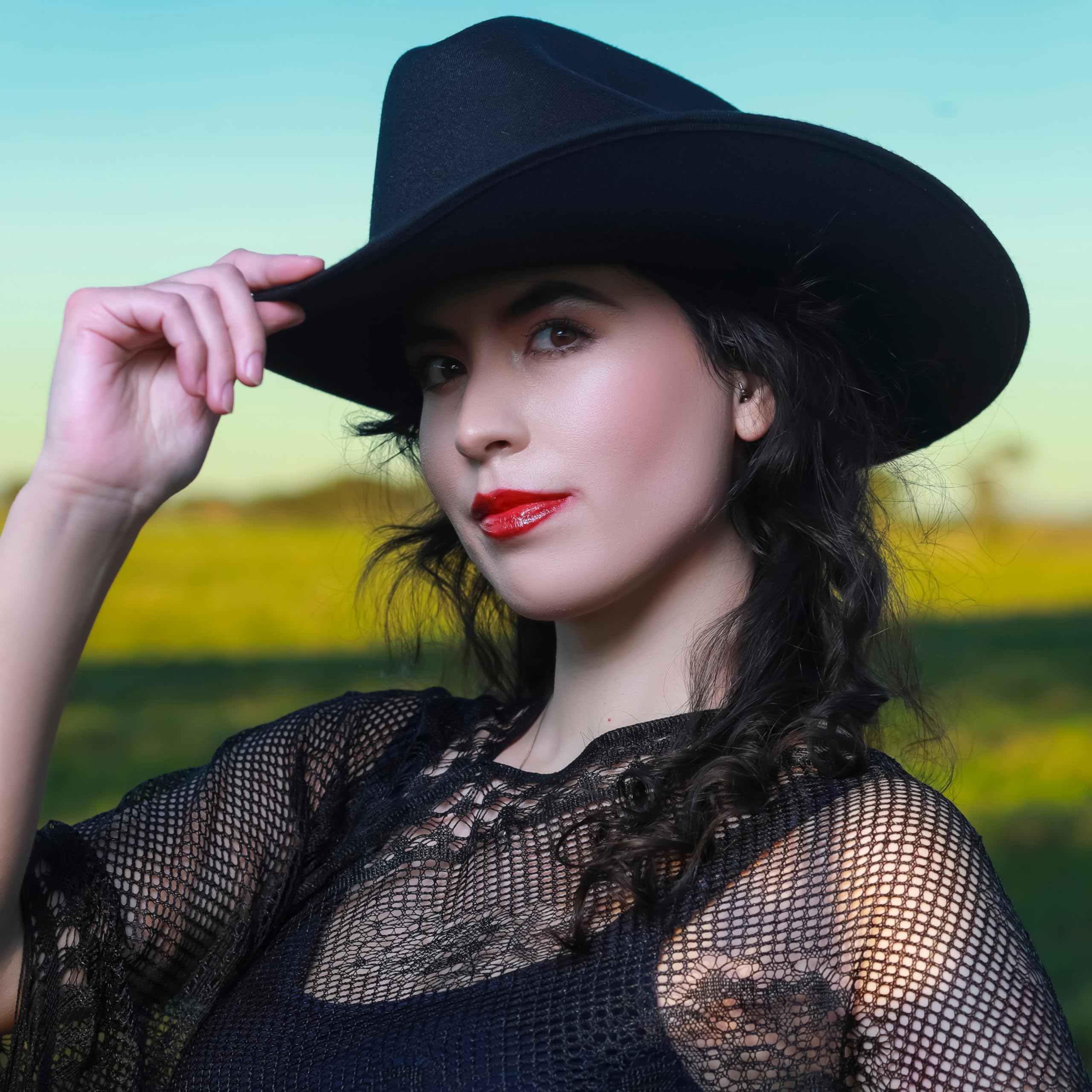 Sombrero de vaquero y vaquera del oeste
