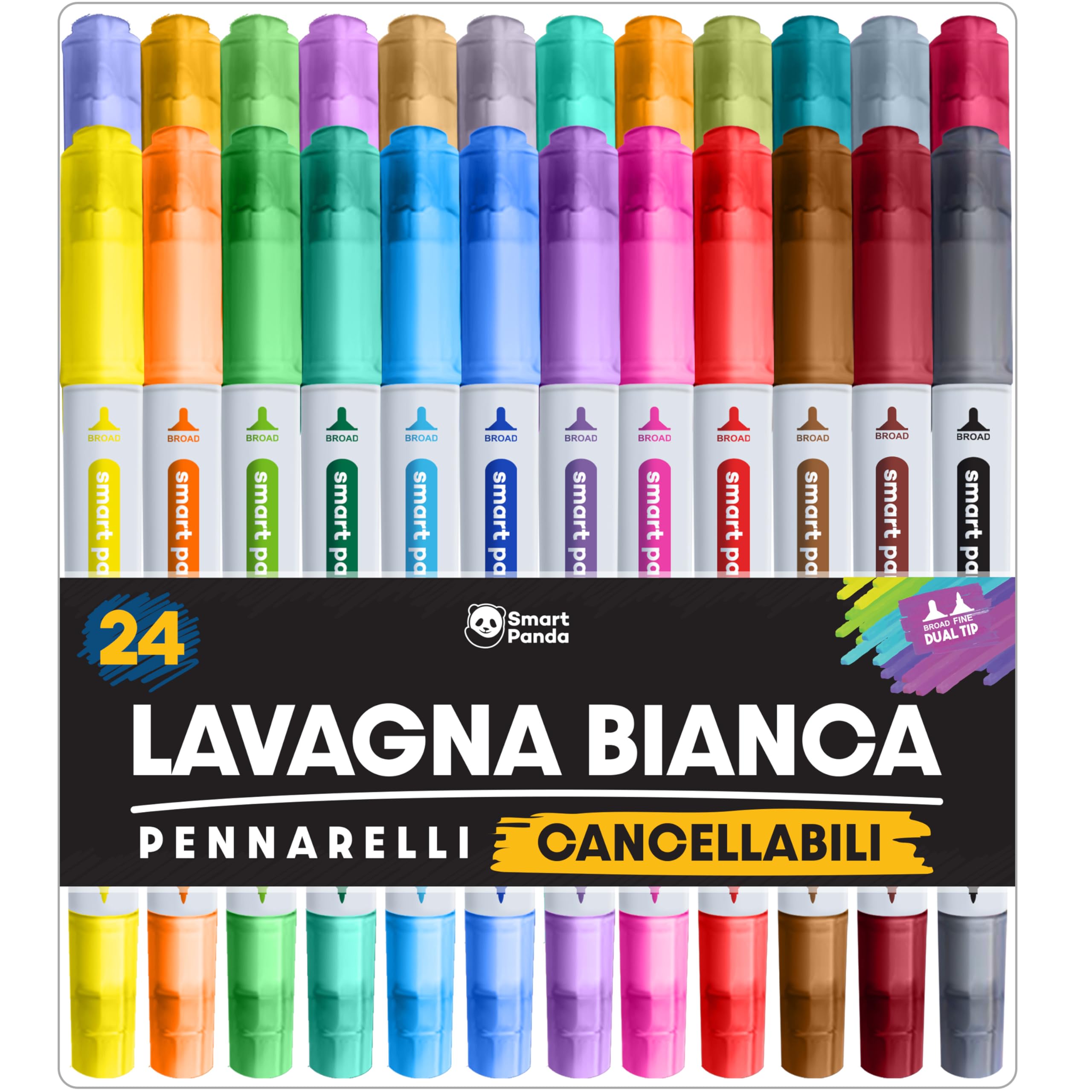 10 Pennarelli Per Lavagna Bianca - Cancellabili, Magnetici, Punta Fine, A Basso Odore - Foto 8