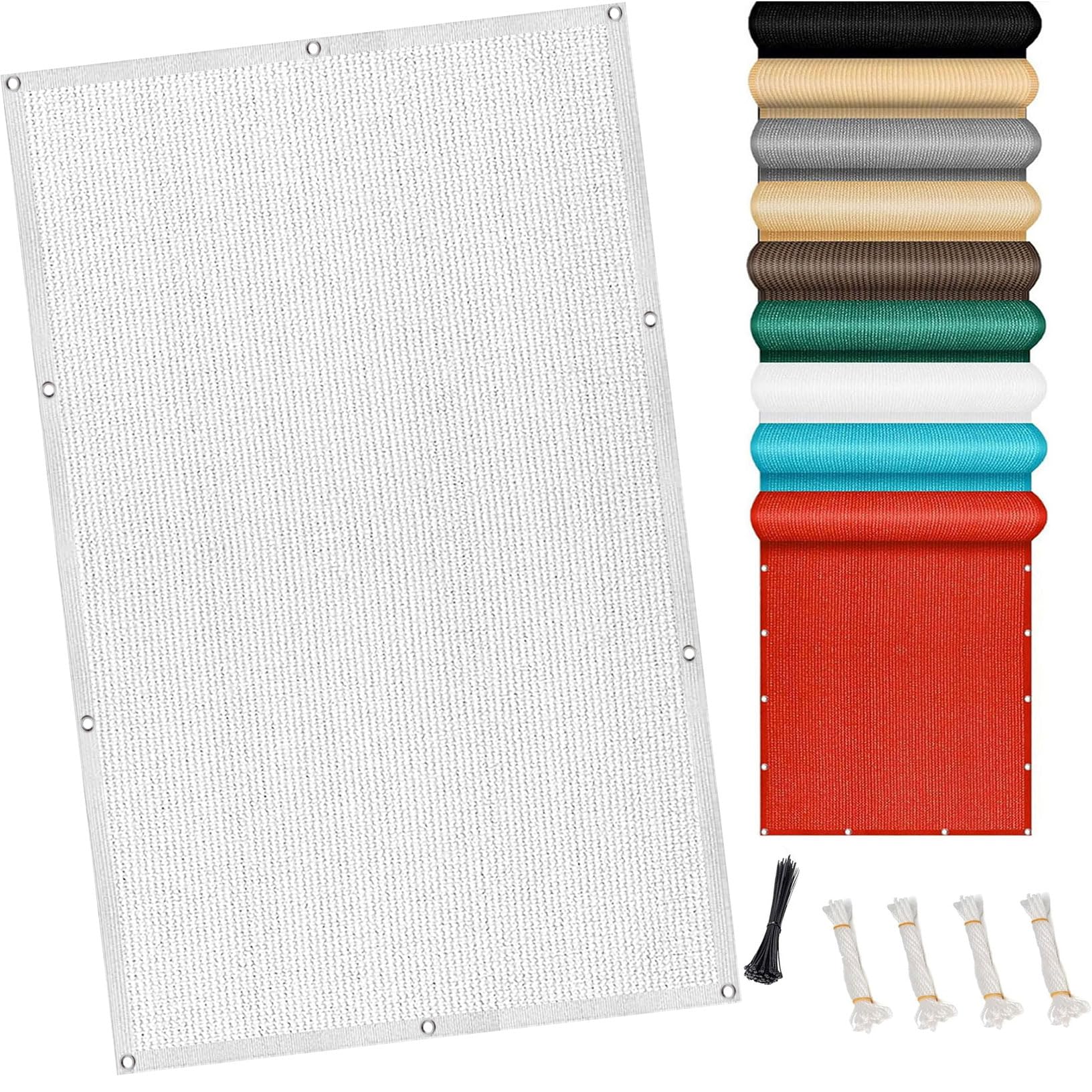 Voile d'ombrage pour pergola et patio blanc sans perçage 375x525 cm
