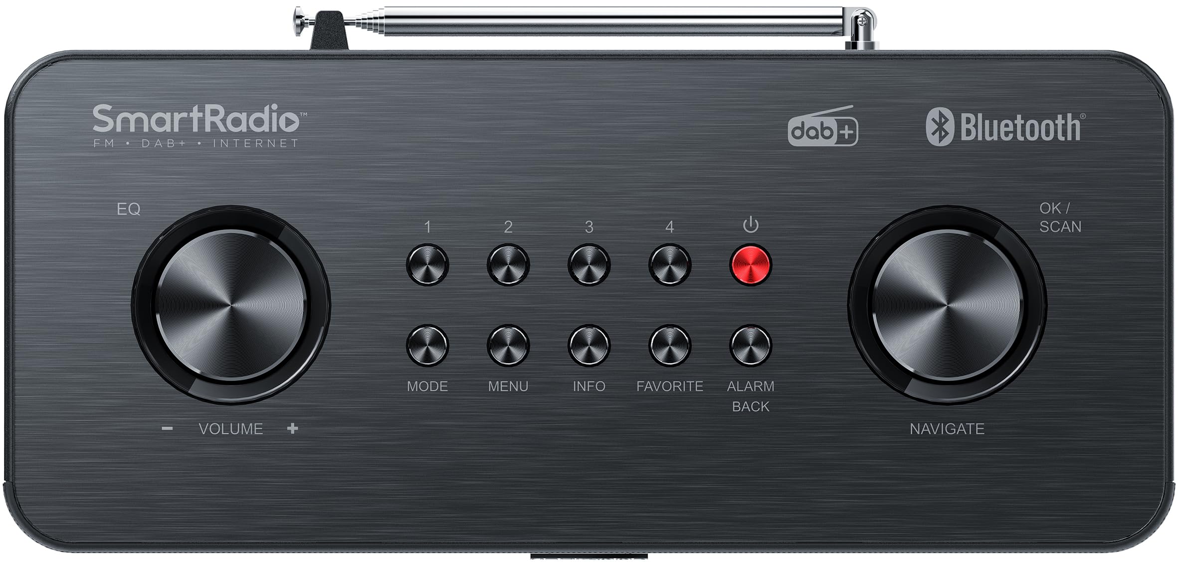 KENWOOD CR-ST200S-B Radio intelligente avec radio Internet, WiFi, DAB +, Bluetooth, écran couleur IPS 4,3"