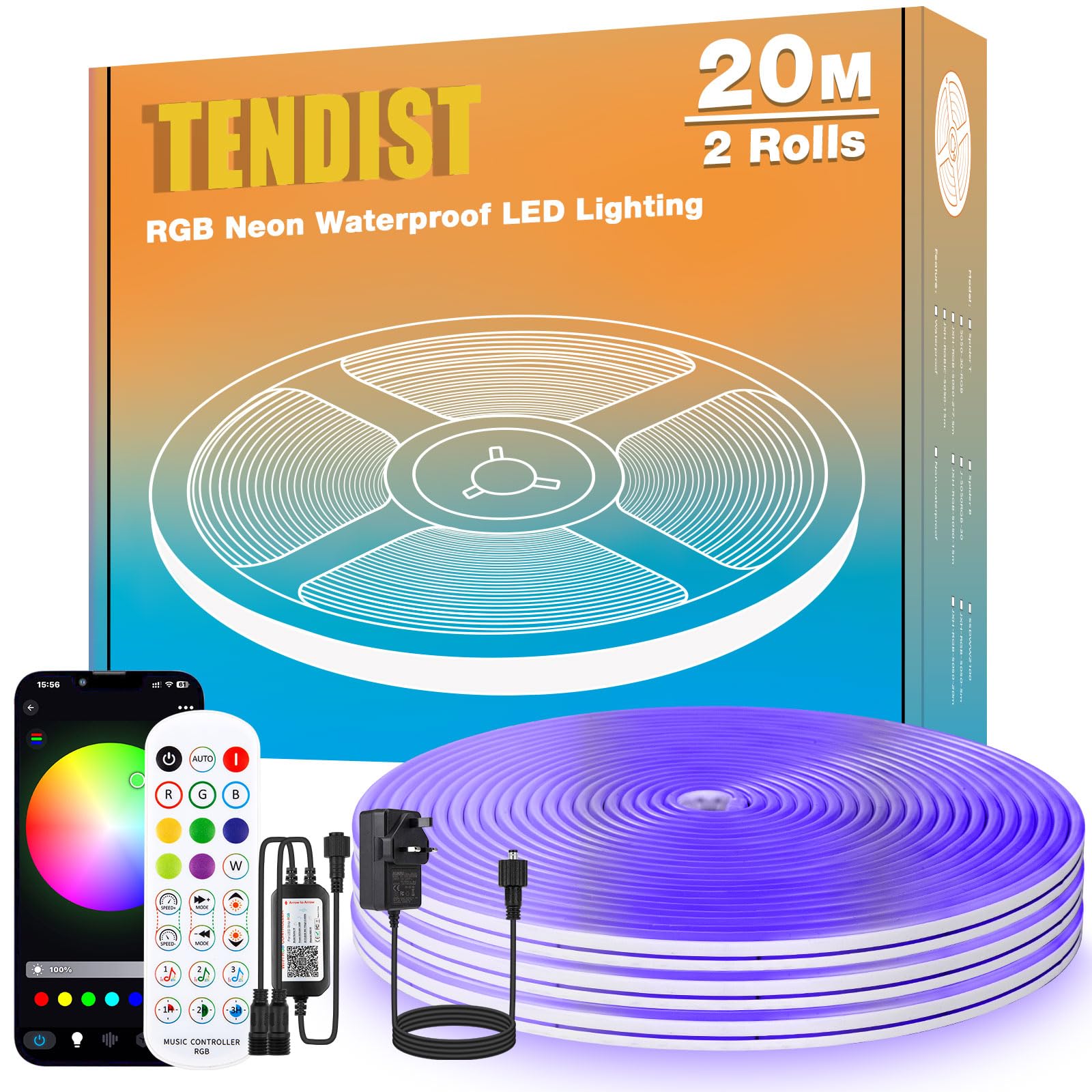 TENDIST Impermeabile Striscia LED Esterno 30M, IP67 Striscia LED è