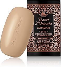 Tesori d'Oriente - Sapone Solido Hammam, Saponetta Aromatica, Fragranza Fruttata, 125gr