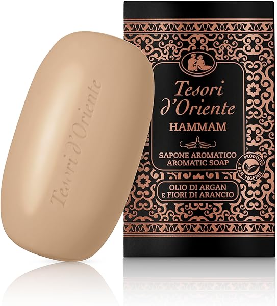 Tesori d'Oriente - Sapone Solido Hammam, Saponetta Aromatica, Fragranza Fruttata, 125gr