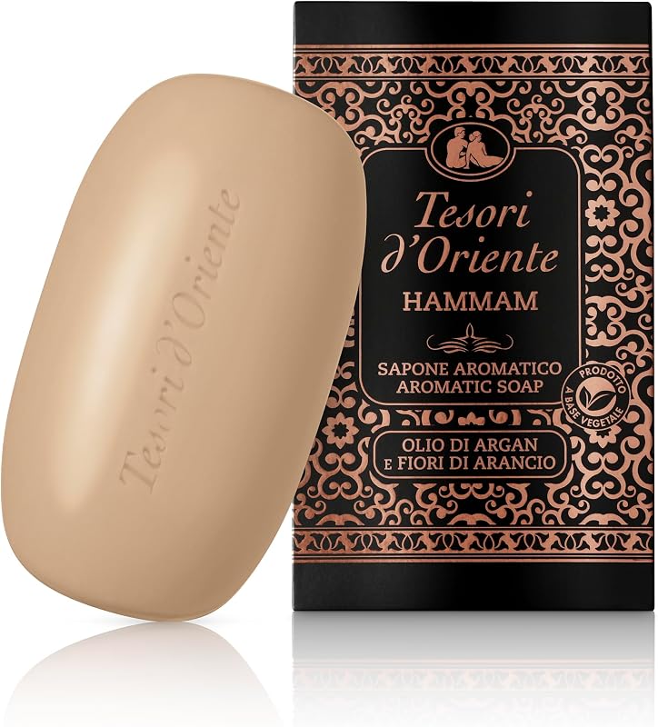 Tesori d'Oriente - Sapone Solido Hammam, Saponetta Aromatica, Fragranza Fruttata, 125gr